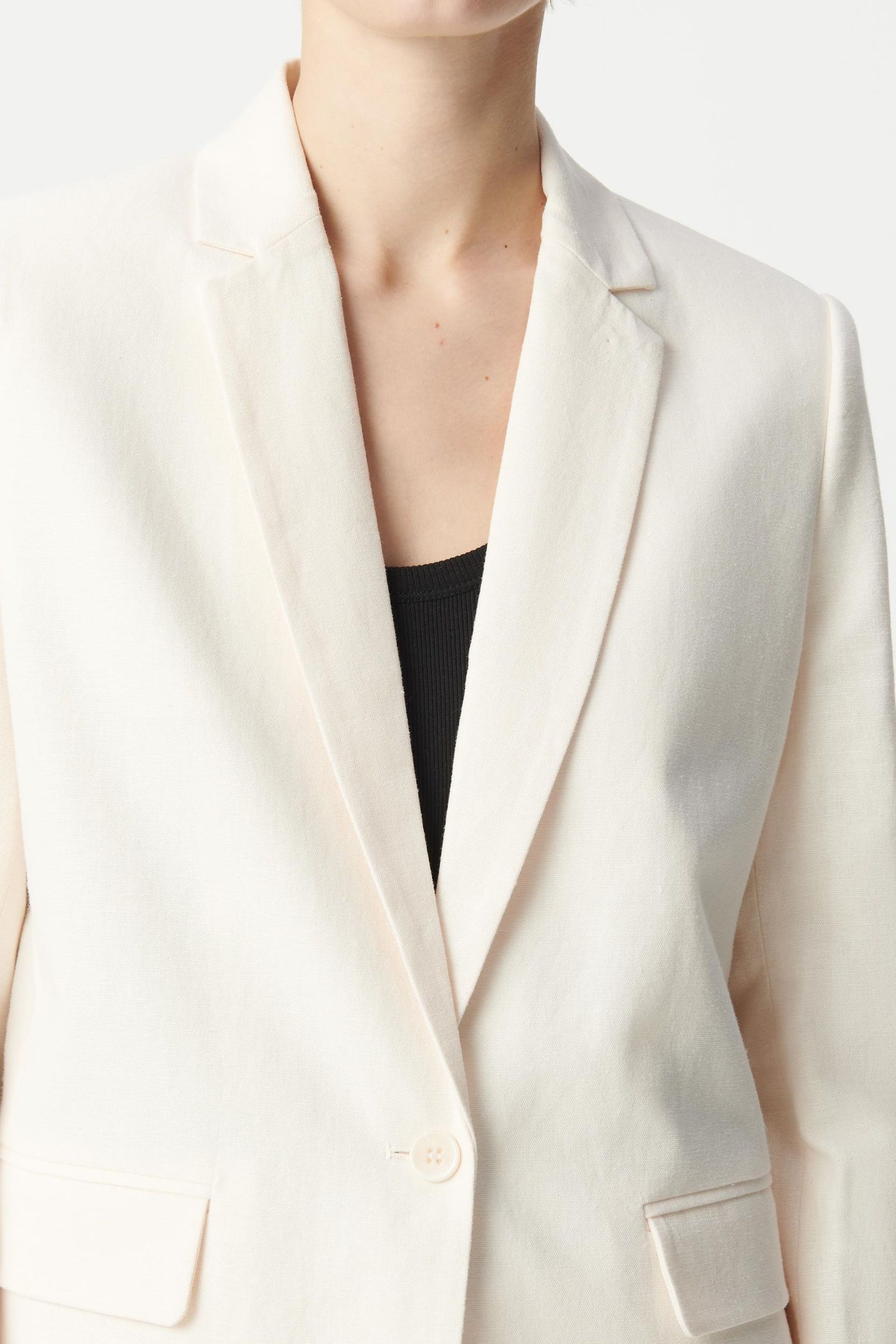 ECRU LINEN AND COTTON SUIT JACKET 5