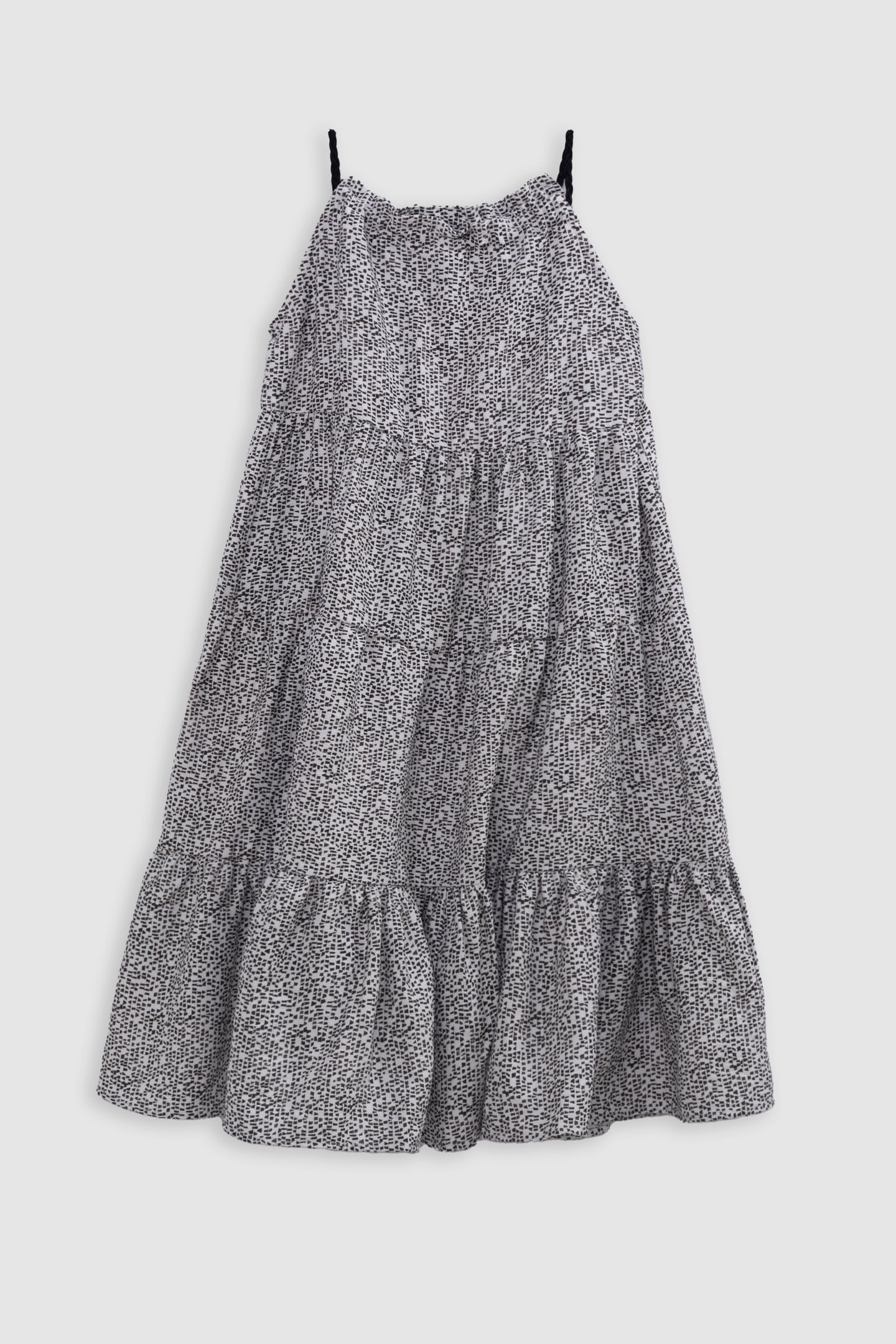 BLACK GRAPHIC PRINT MAXI DRESS 1