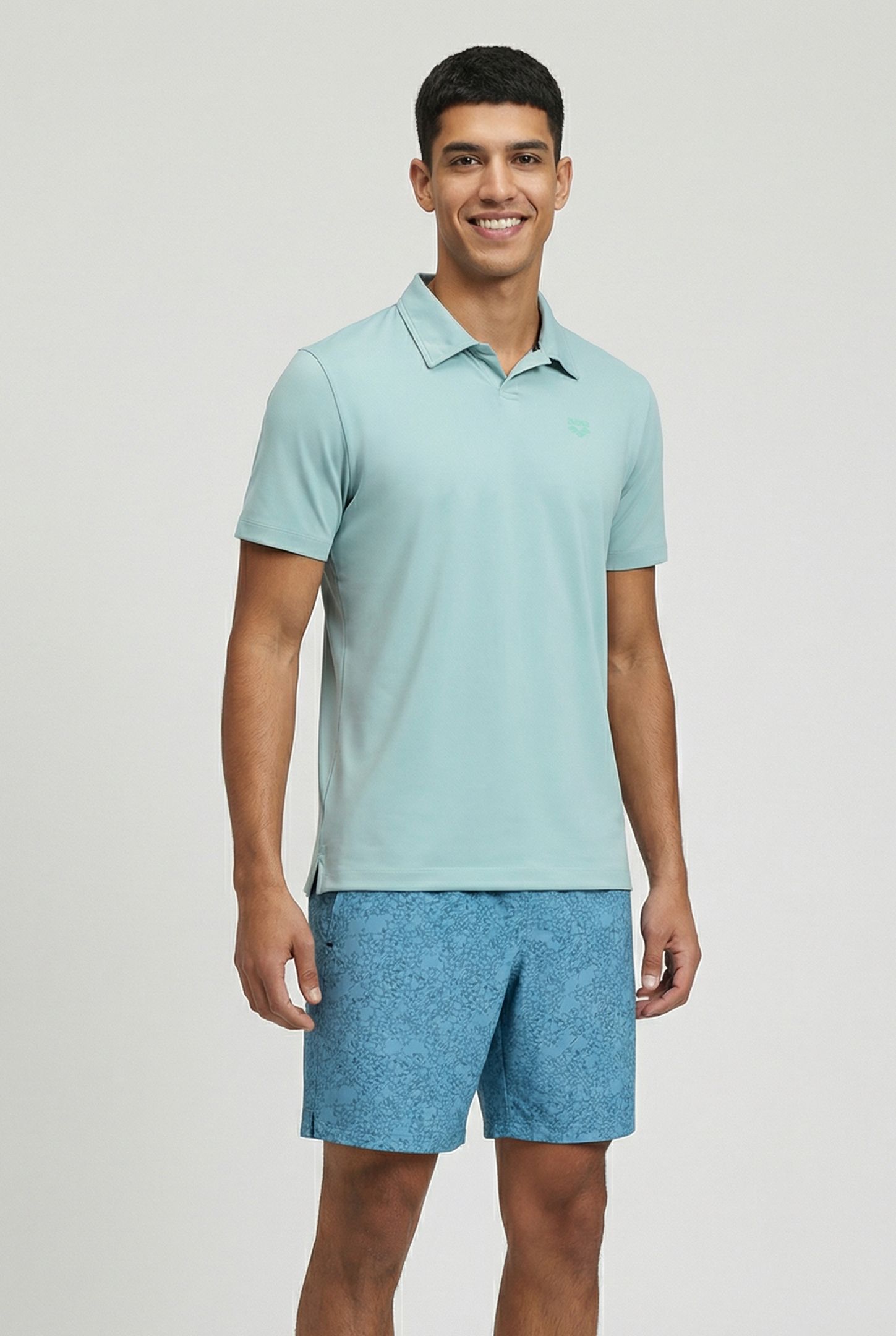 MEN'S POLOSHIRT SOLID JADE-DARK OLIVE 1