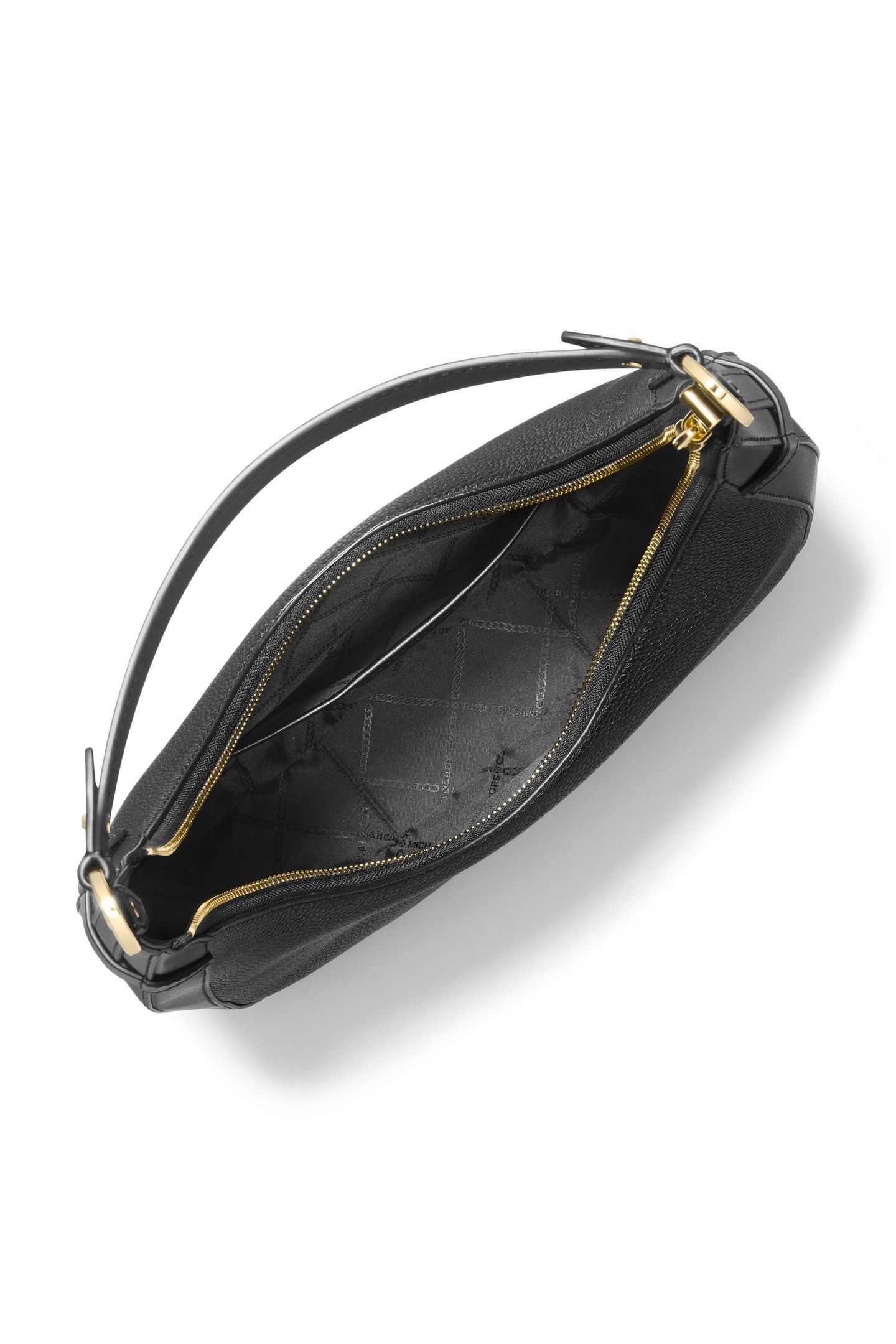 LARGE CRESCENT HOBO SHOULDER BAG BLACK 3