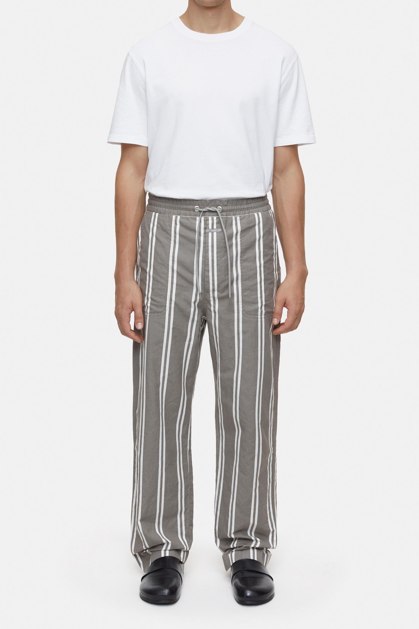 SAMSUN WIDE PANTS CHALK GREY 1
