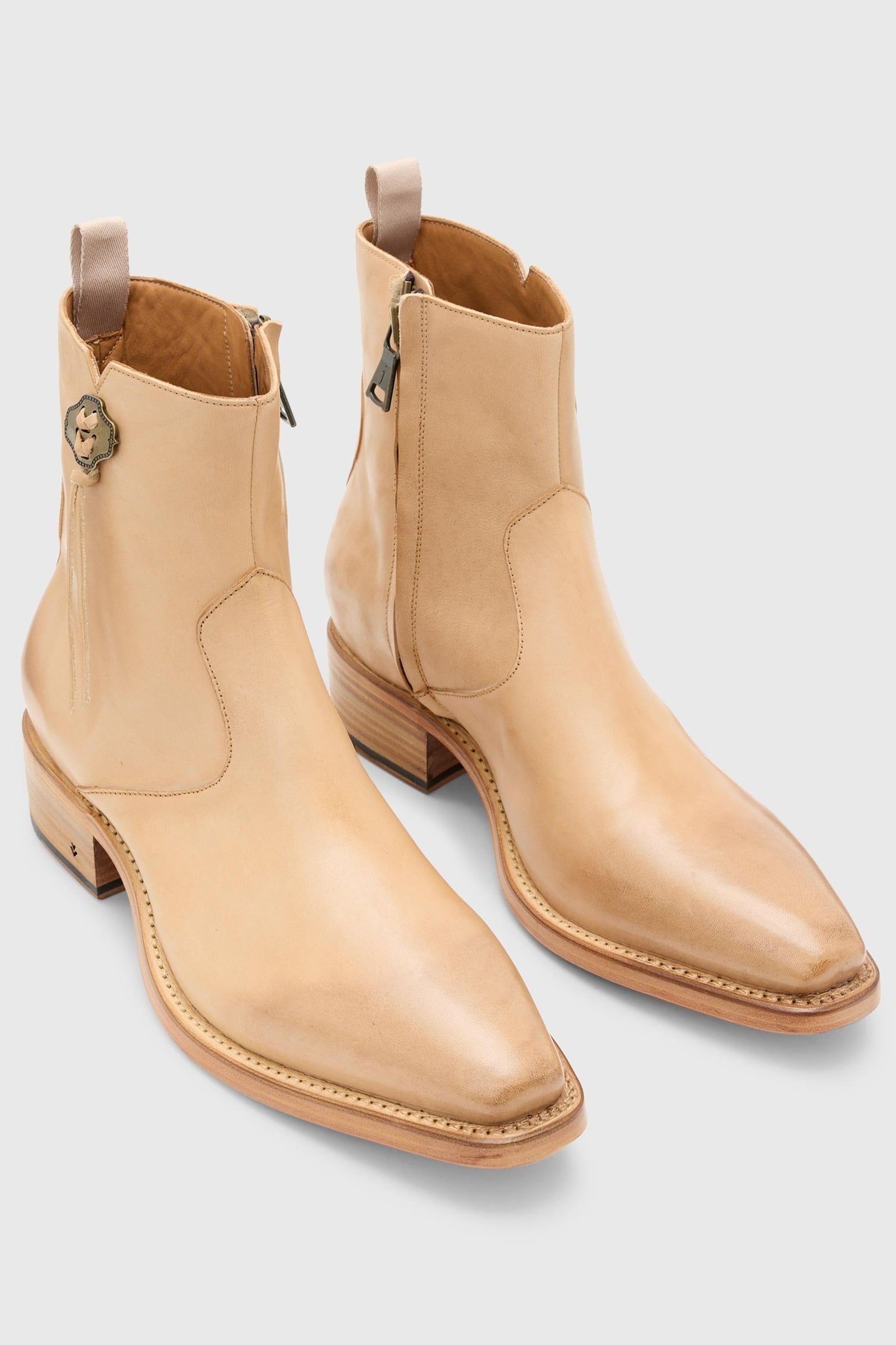 WALKER TASSLE ZIP BOOT LT KHAKI 1