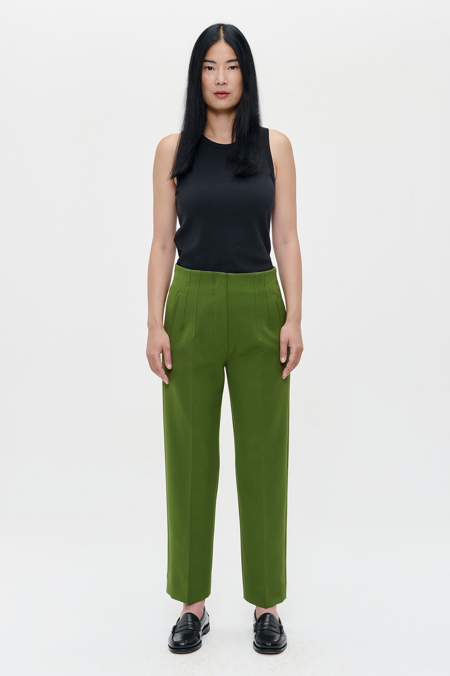 COMPACT STRTCH COLETTE PANTS HERB GREEN 2