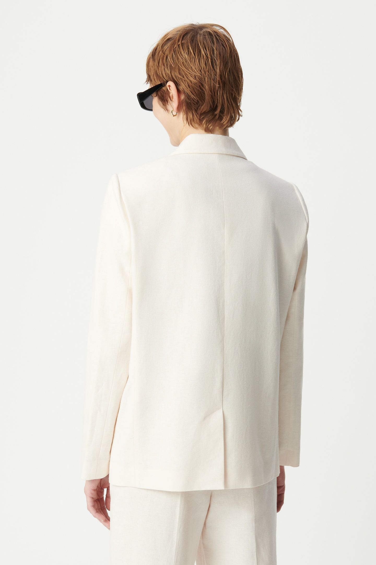 ECRU LINEN AND COTTON SUIT JACKET 3