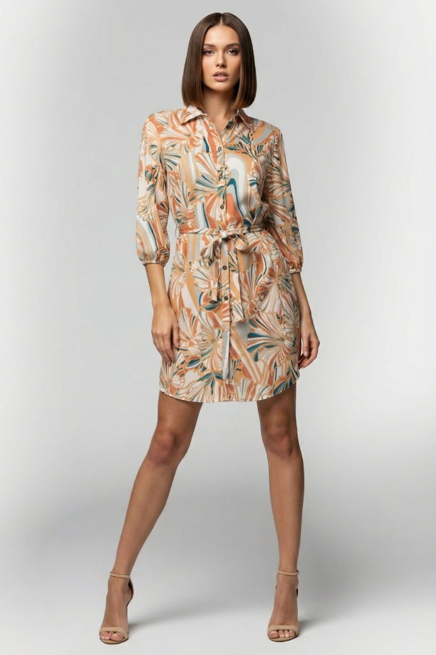 TUNIC NOELLE IN OFFWHITE WITH MARITIMO PRINT 1