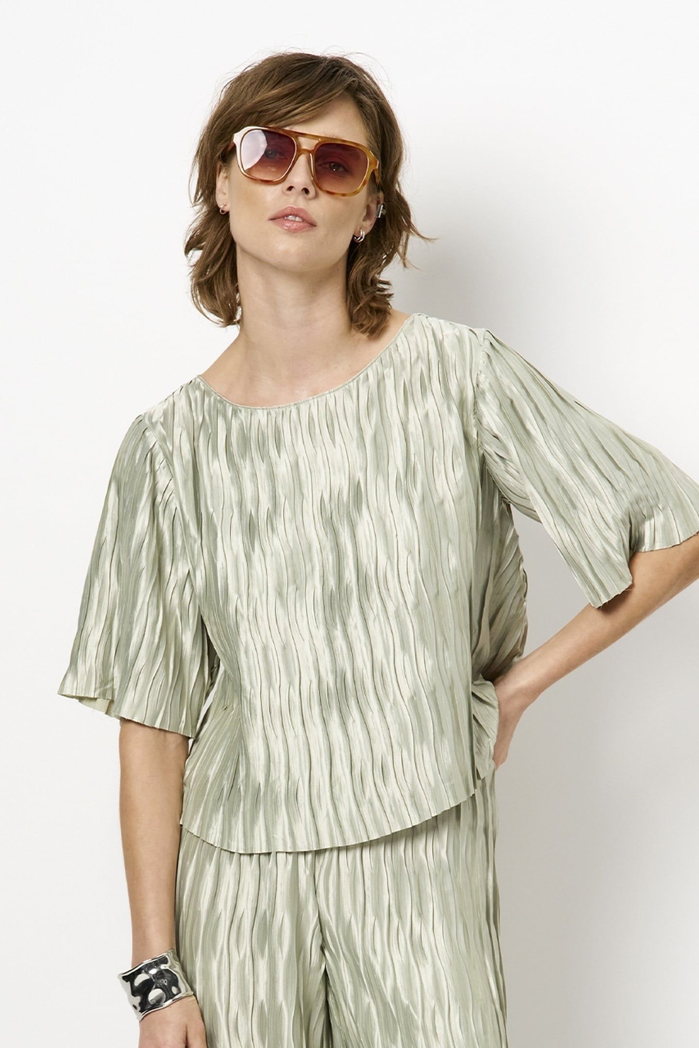 LELIA PLISSÉ TOP SOFT PISTACHIO 3