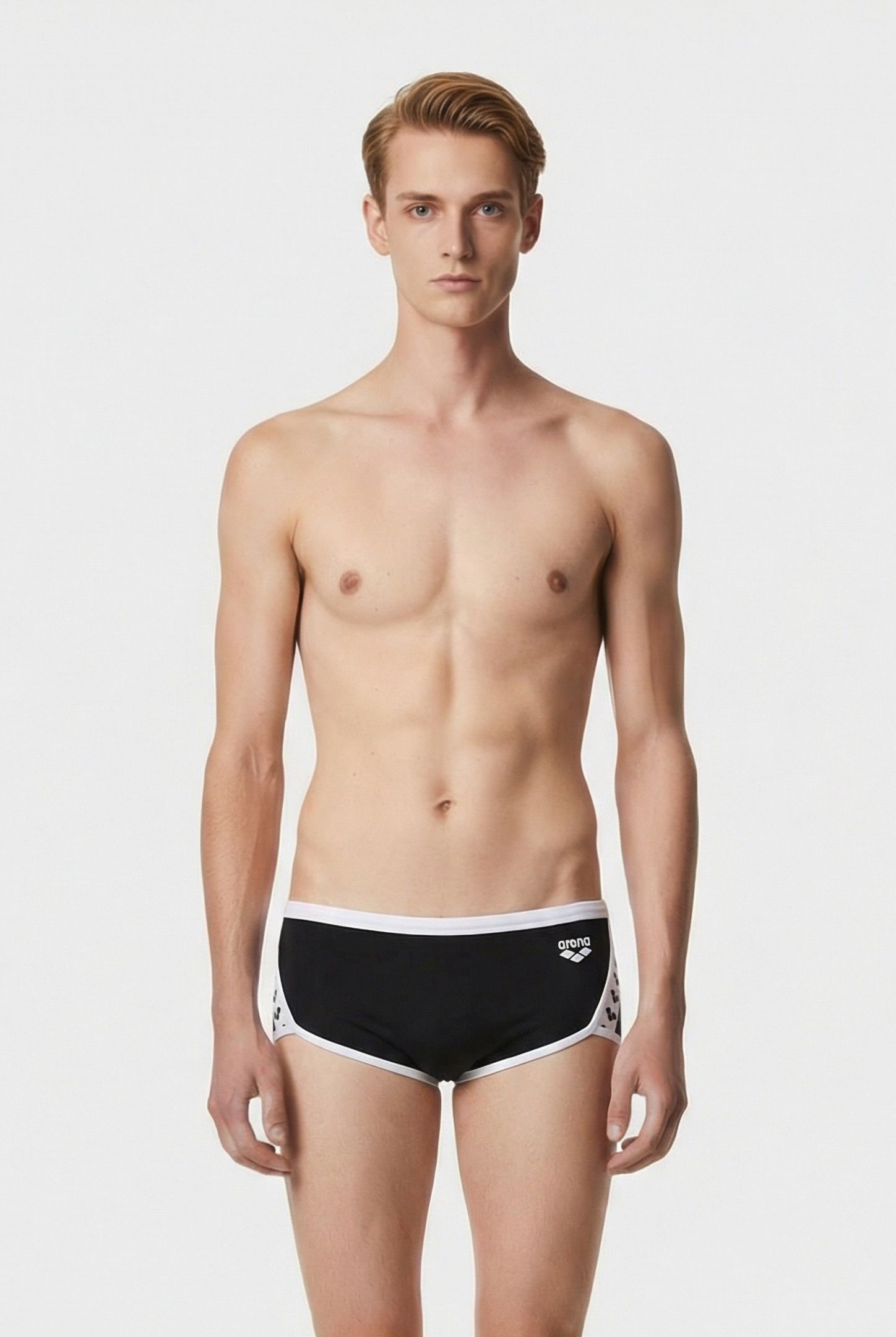 M TEAM STRIPE LOW WAIST SHORT BLACK WHITE 1
