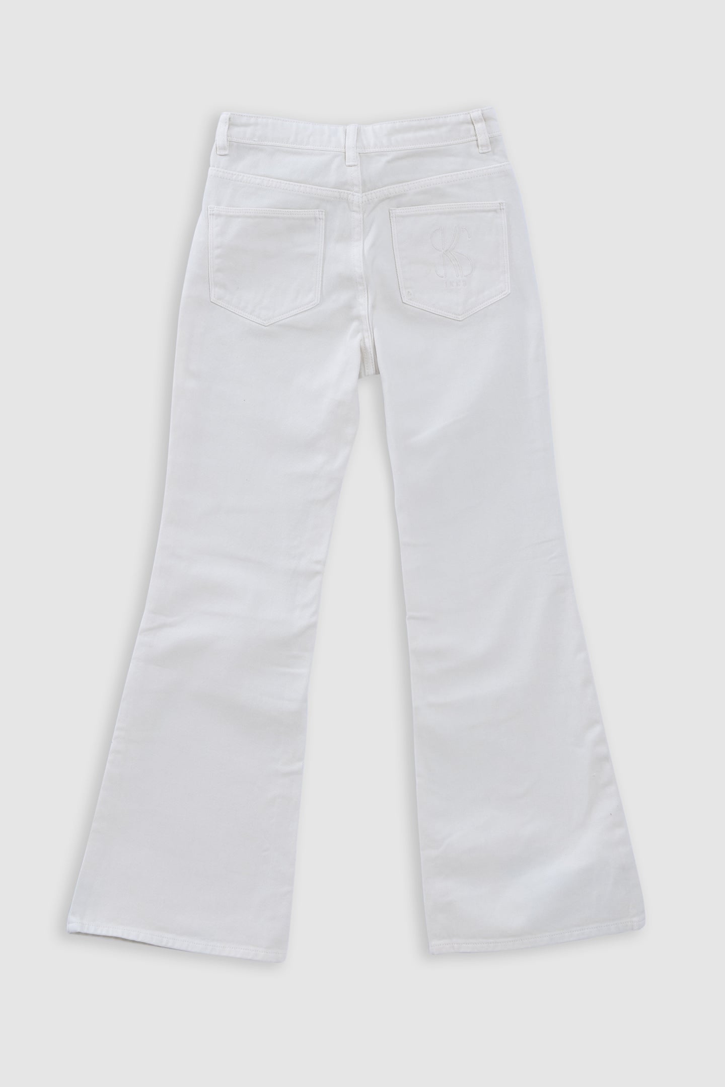 BEIGE FLARE JEANS 2