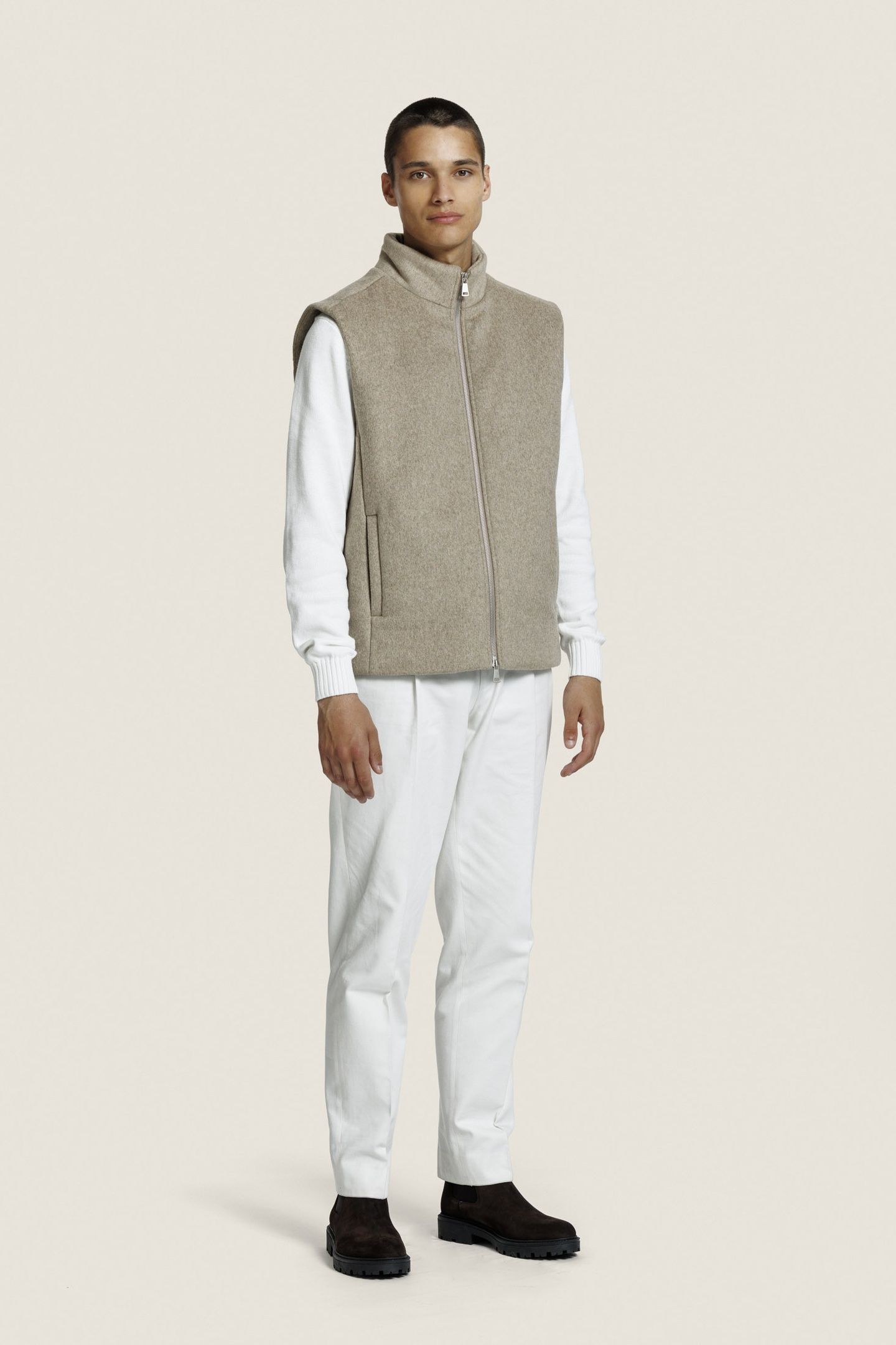 AXEL BODYWARMER D. BEIGE MELANGE 1