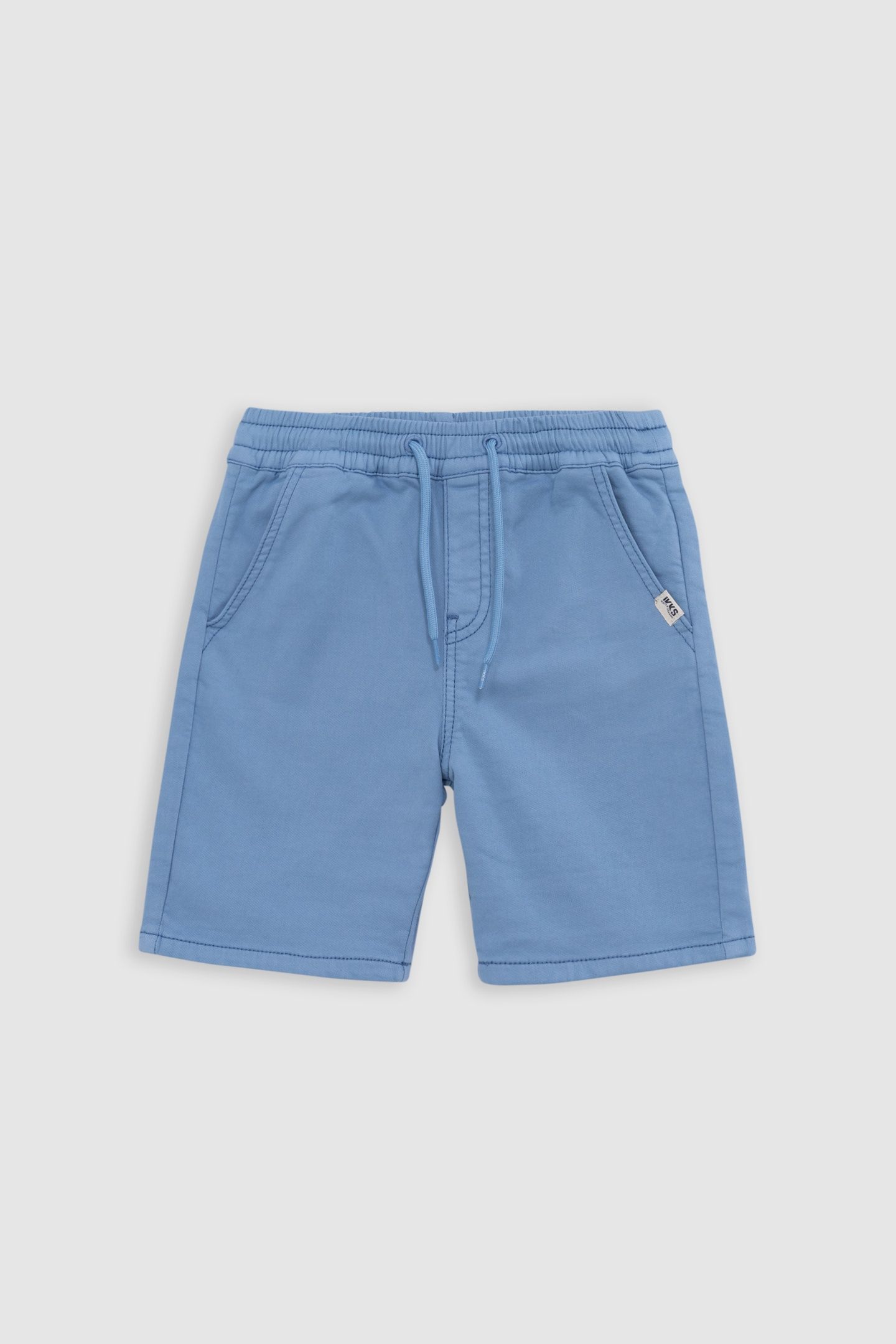 LOOSE BLUE KNITTED BERMUDA SHORTS 1