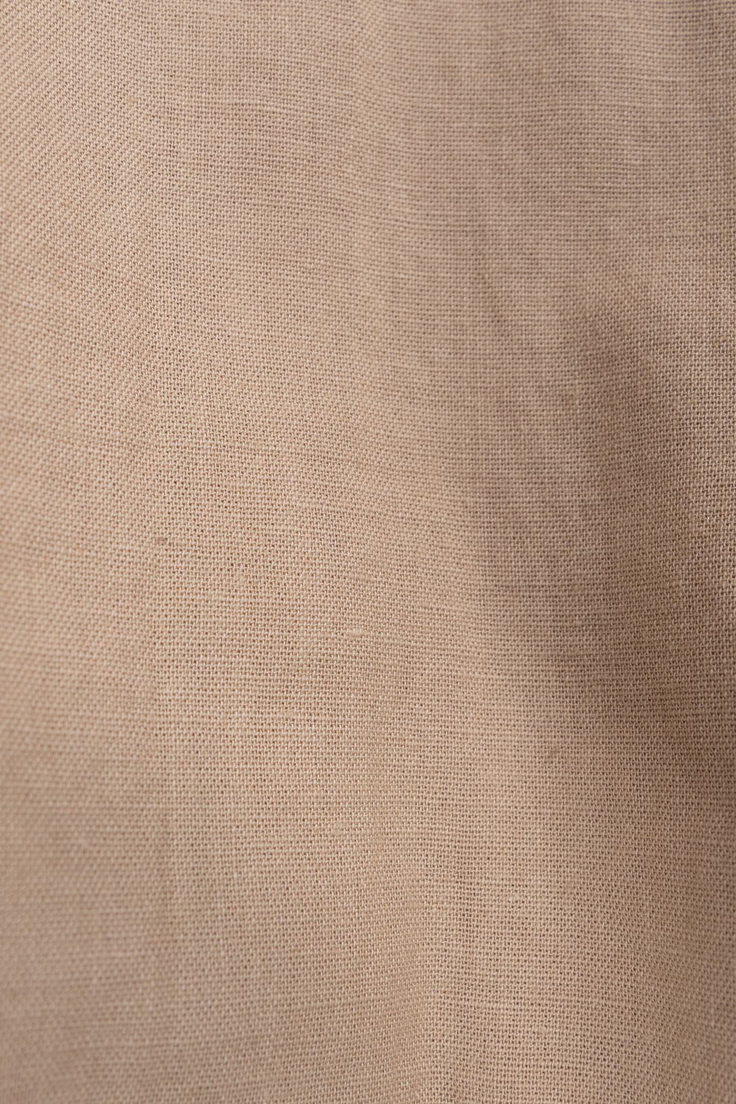 BEIGE COTTON AND LINEN MIX SHIRT 7