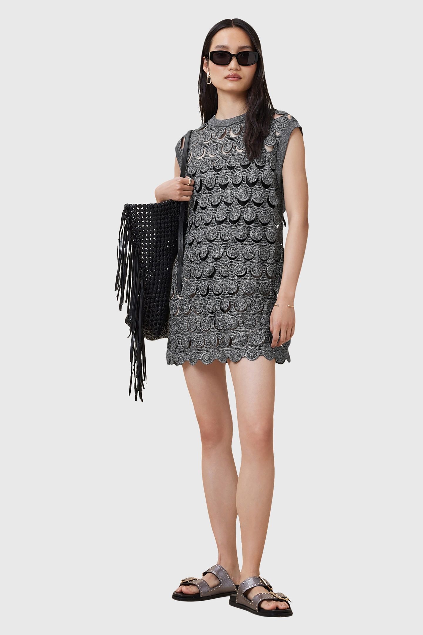 IRIS DRESS GUNMETAL GREY 5