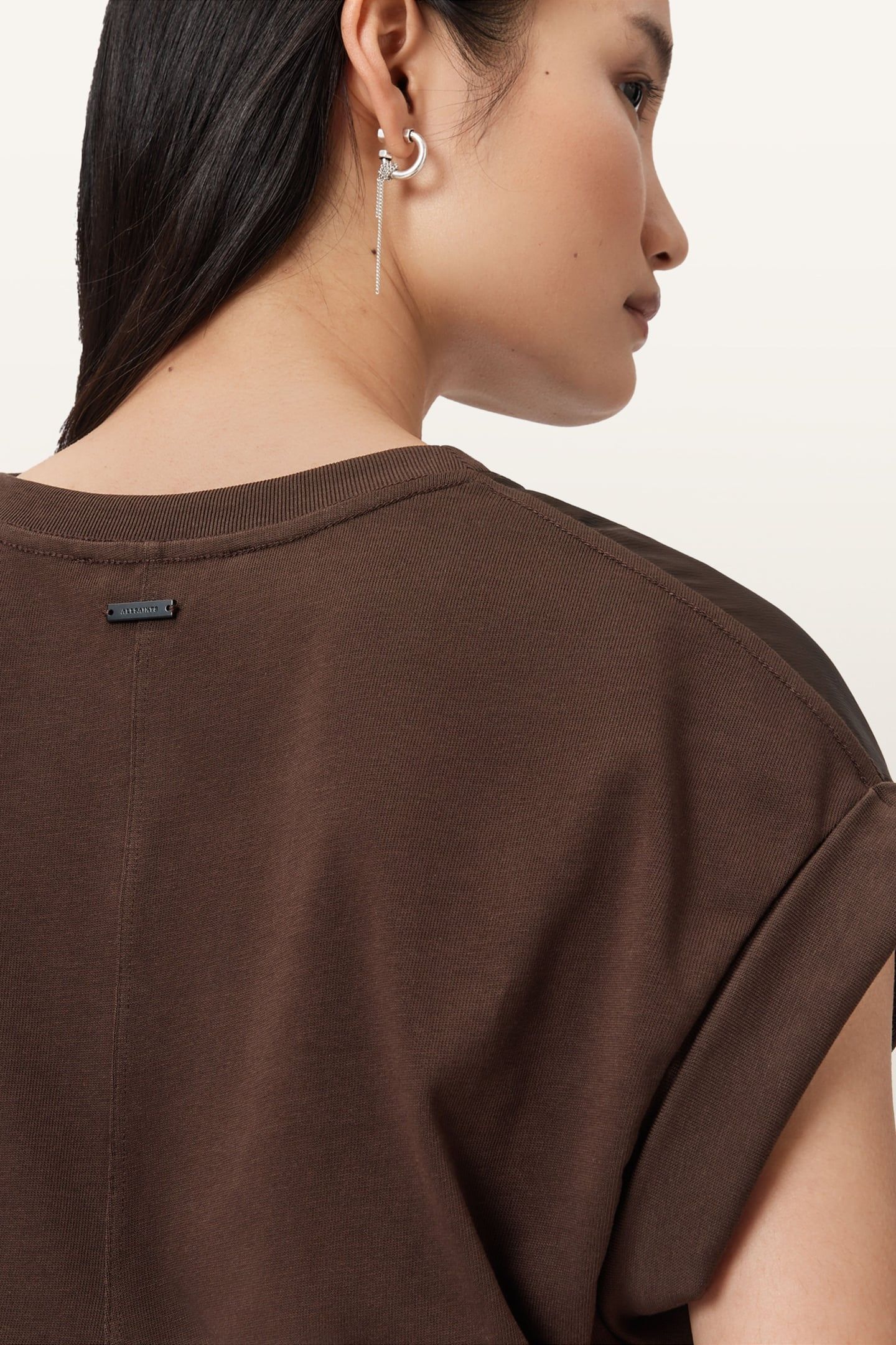 MIRA SATIN TEE TORTE BROWN 6