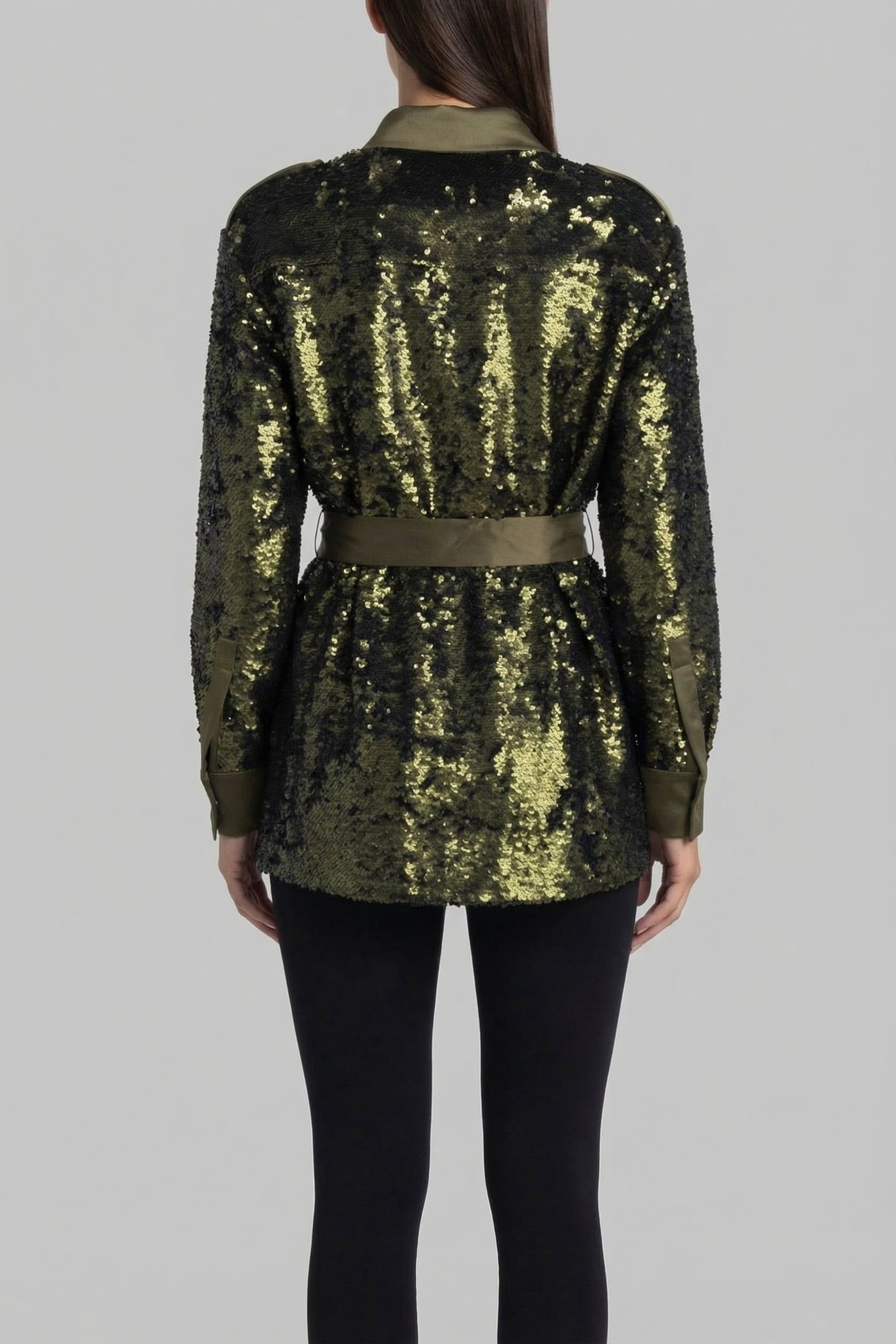 MARCIANO BY GUESS KAIA SHACKET ARMY OLIVE SEQUINS 2