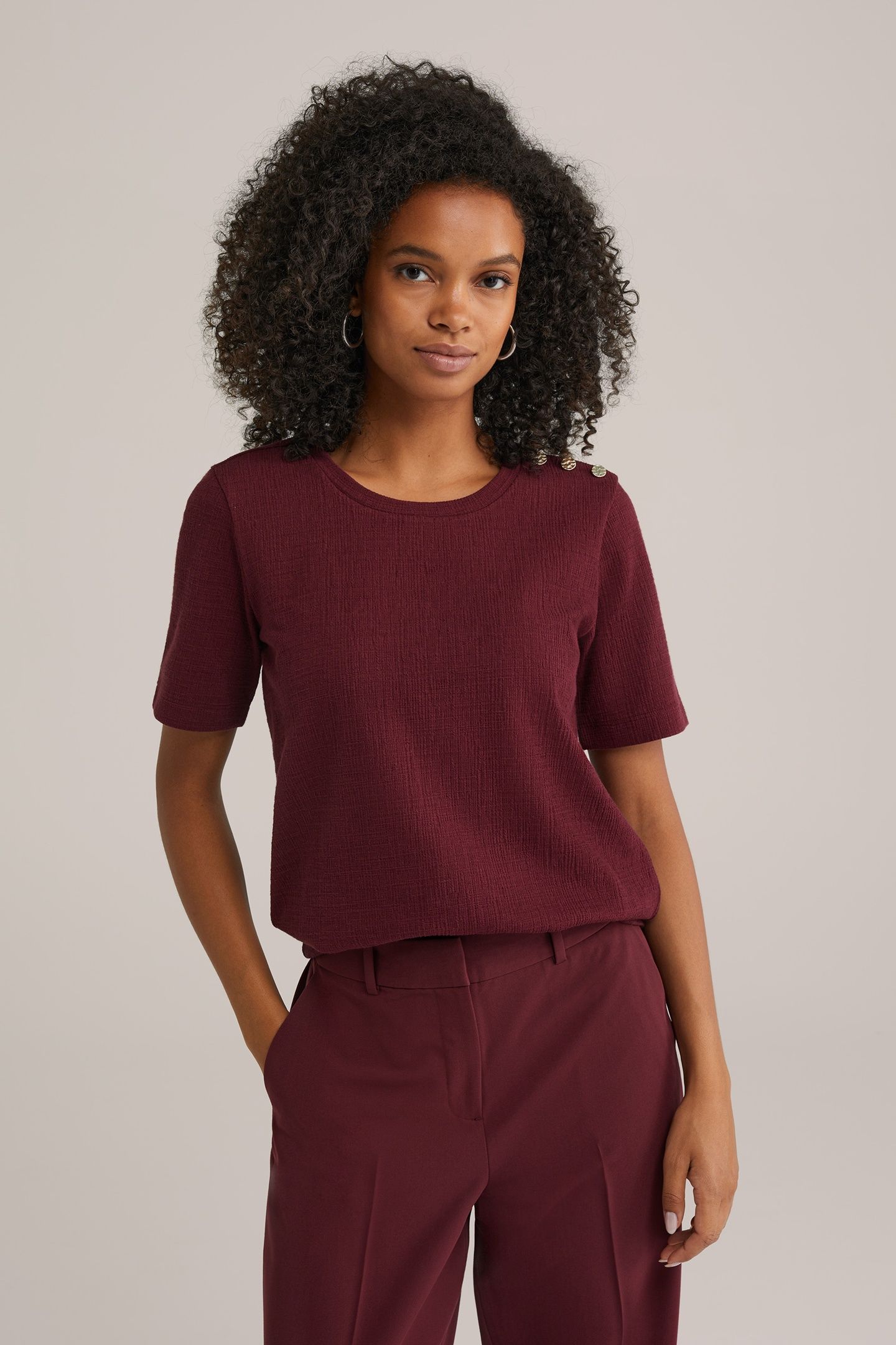 T-SHIRT BURGUNDY RED 1