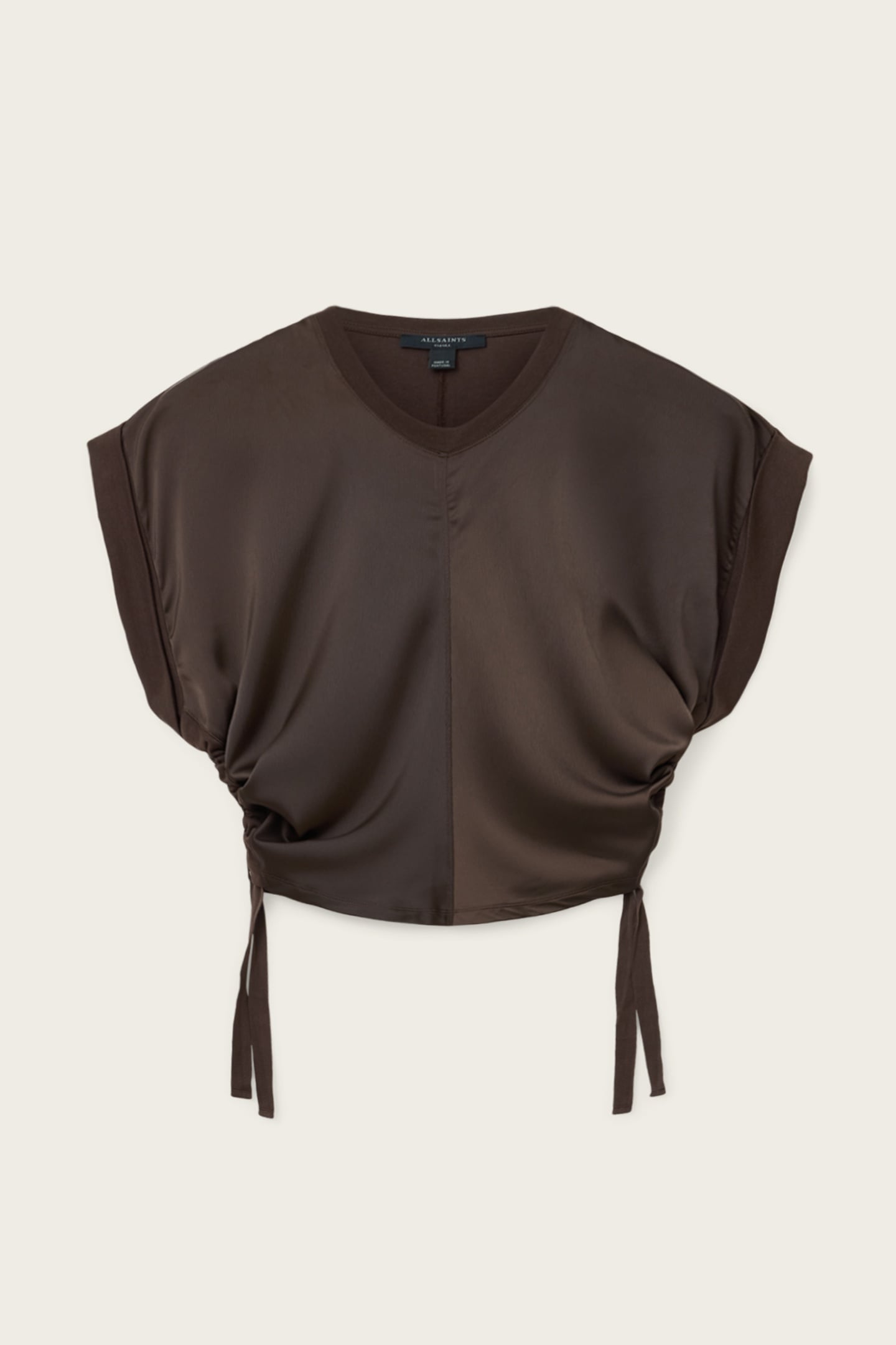 MIRA SATIN TEE TORTE BROWN 4
