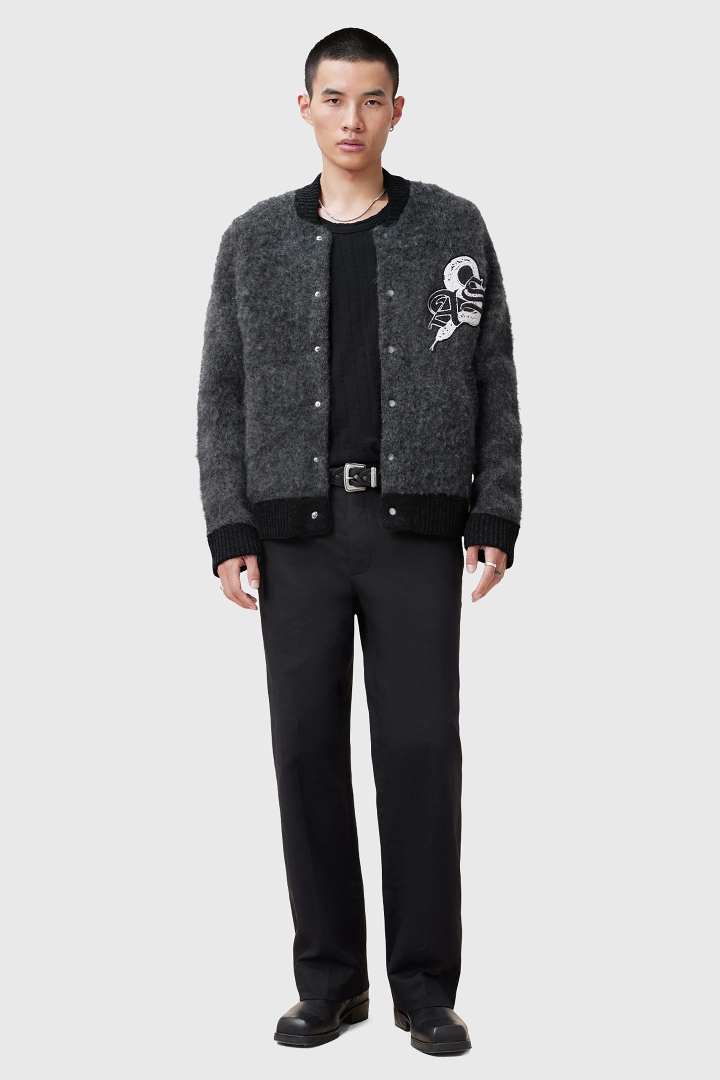 JACKSON CARDIGAN CHARCOAL GREY 2
