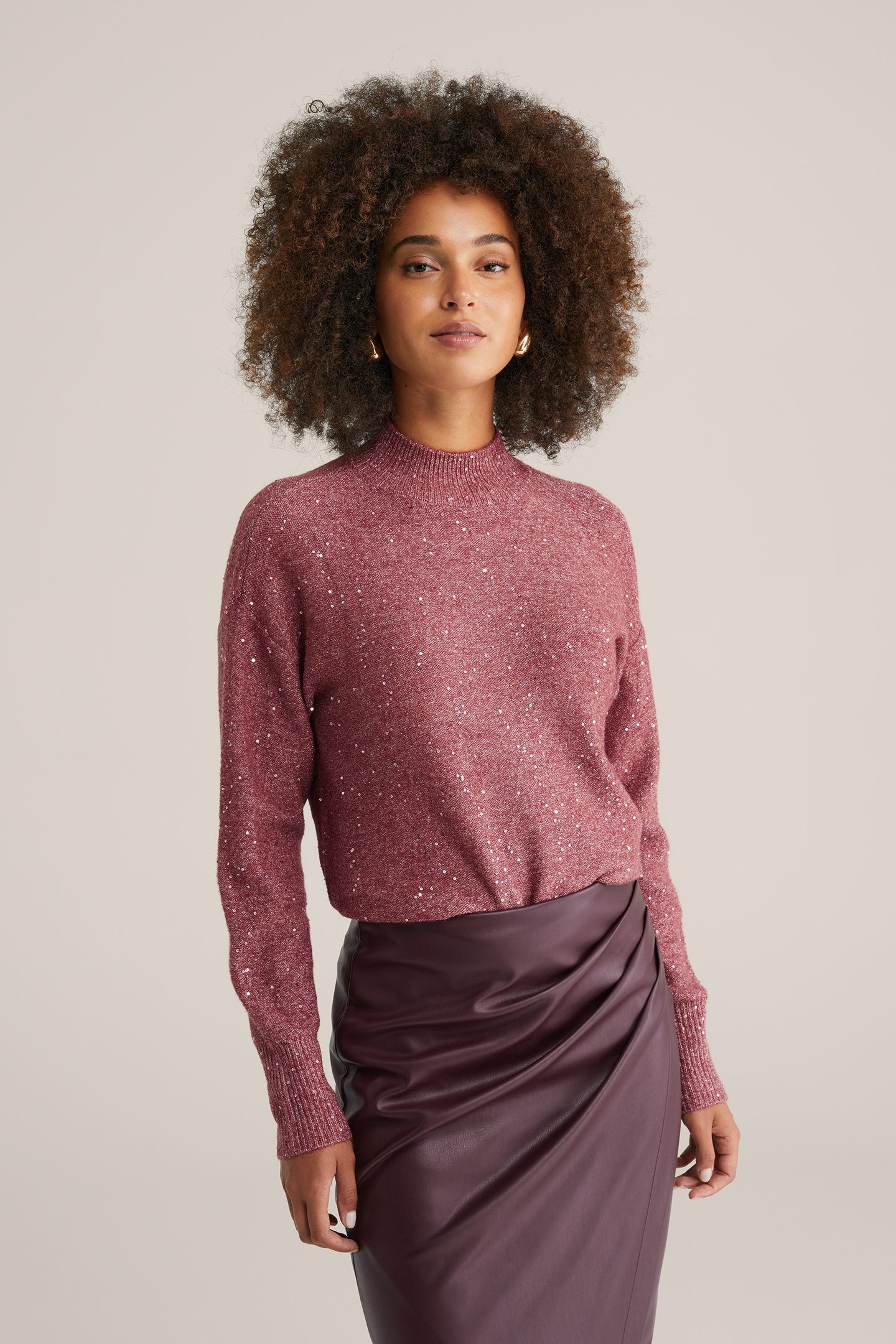 KNITTED PULLOVER LIGHT RED 1