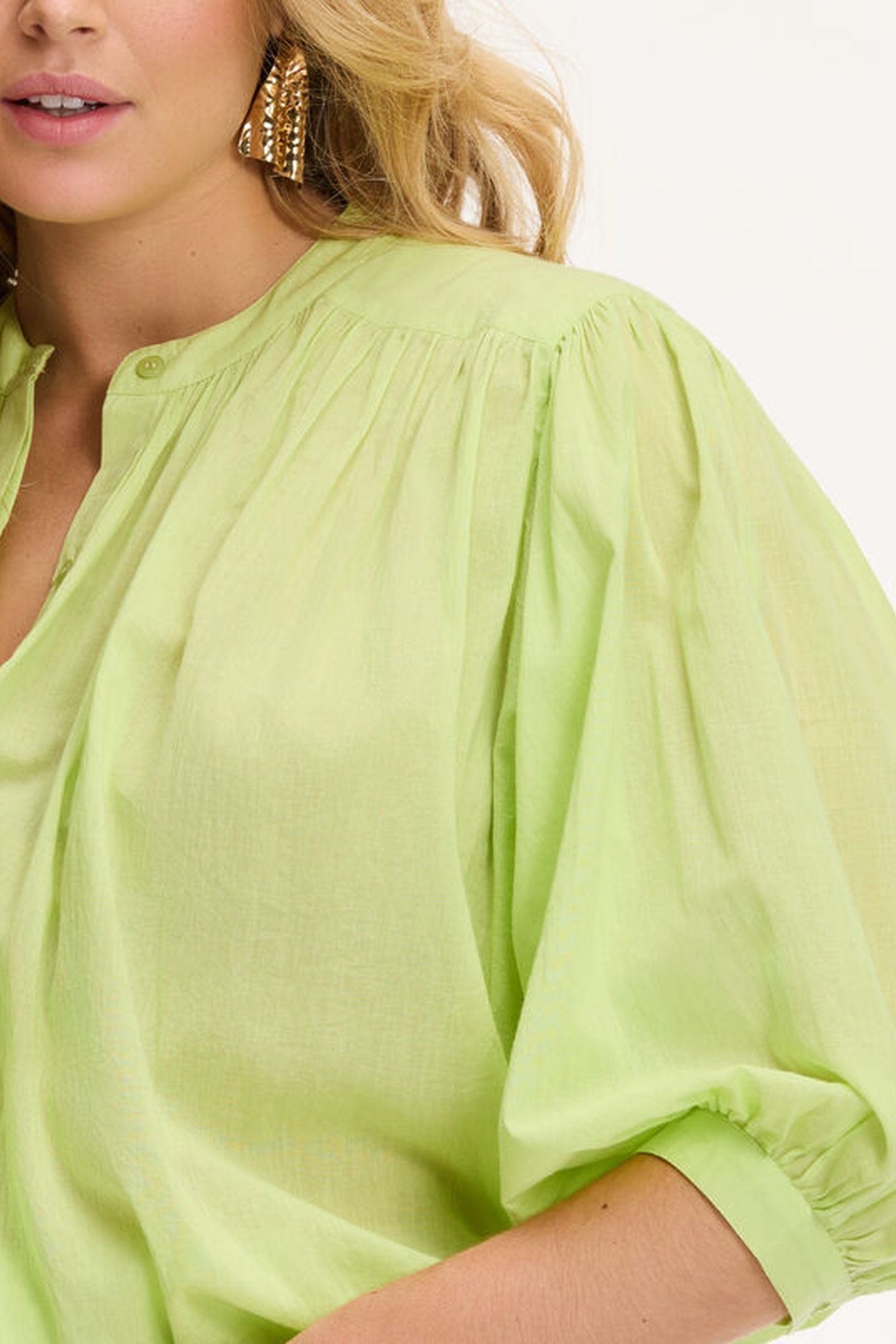 EVELYN BLOUSE LIME GREEN 6