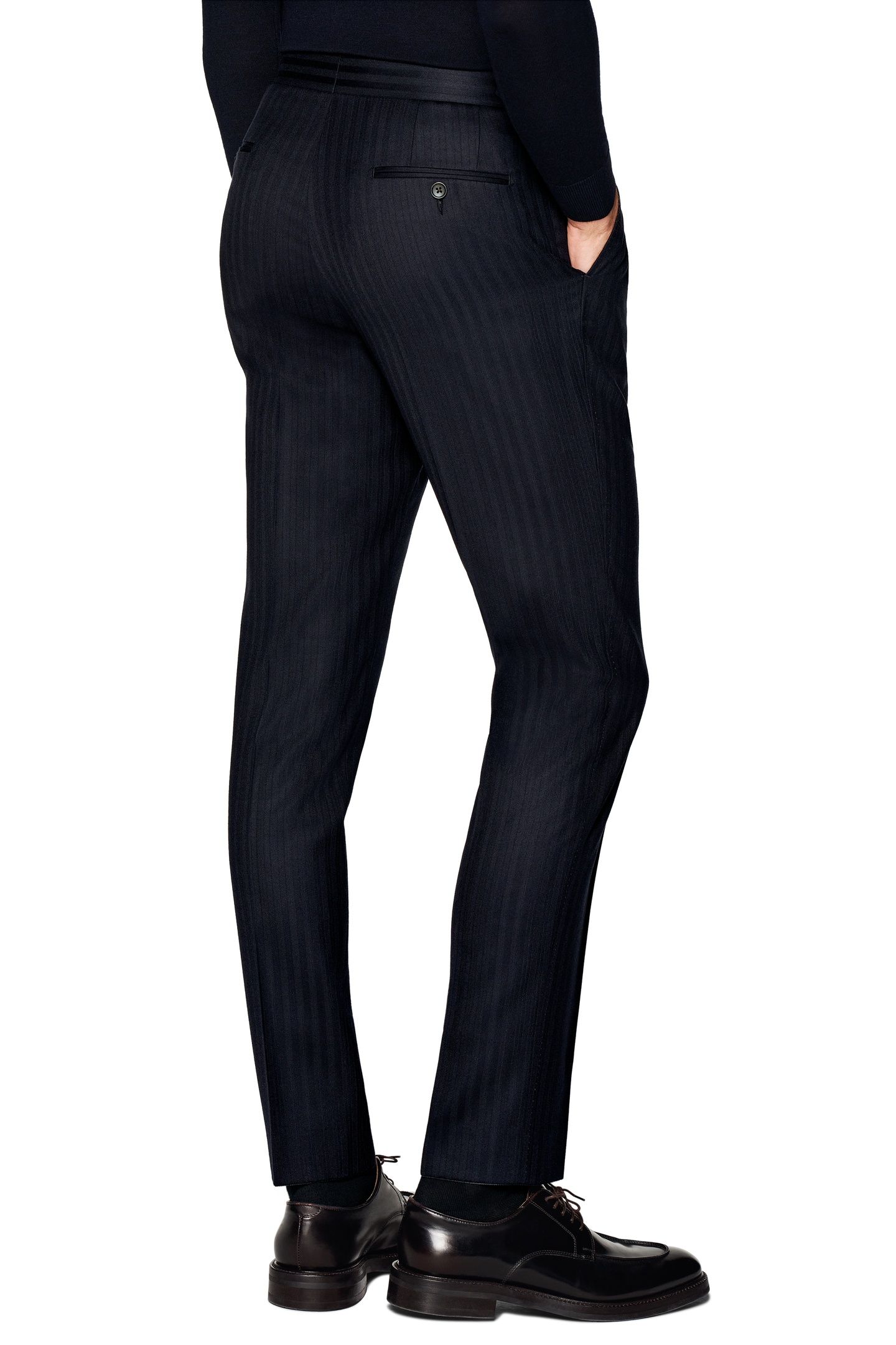 SUIT-NAVY HERRINGBONE NAVY 7
