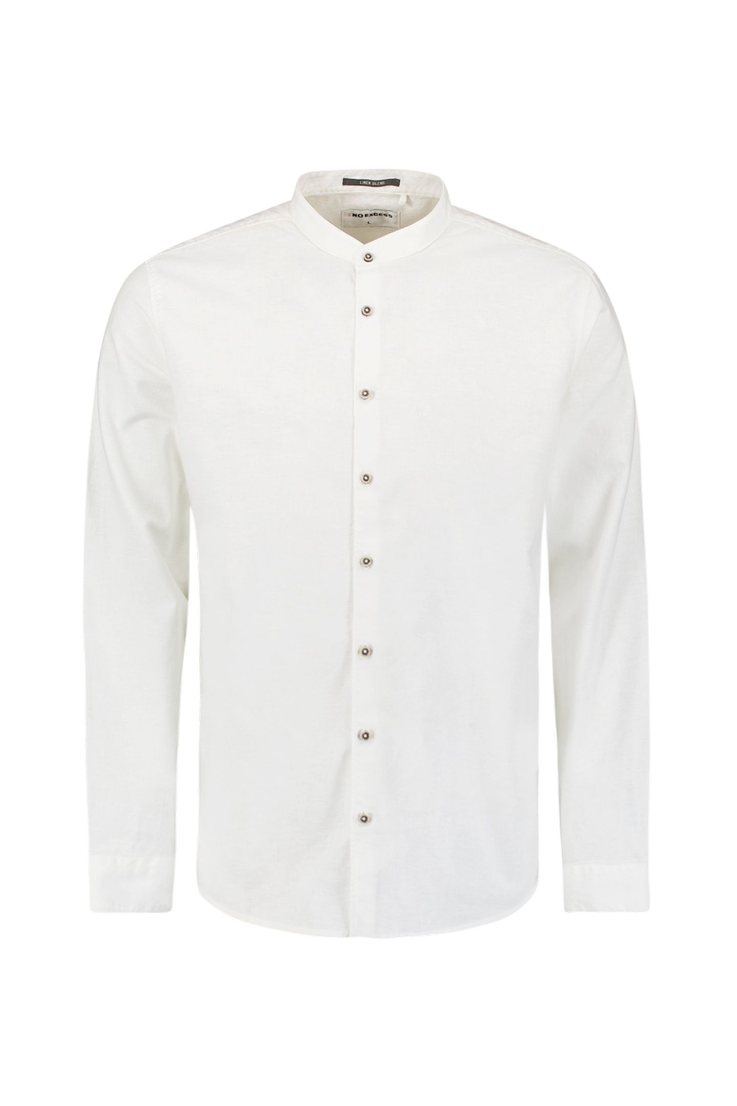 SHIRT GRANDDAD SOLID WITH LINEN WHITE 5