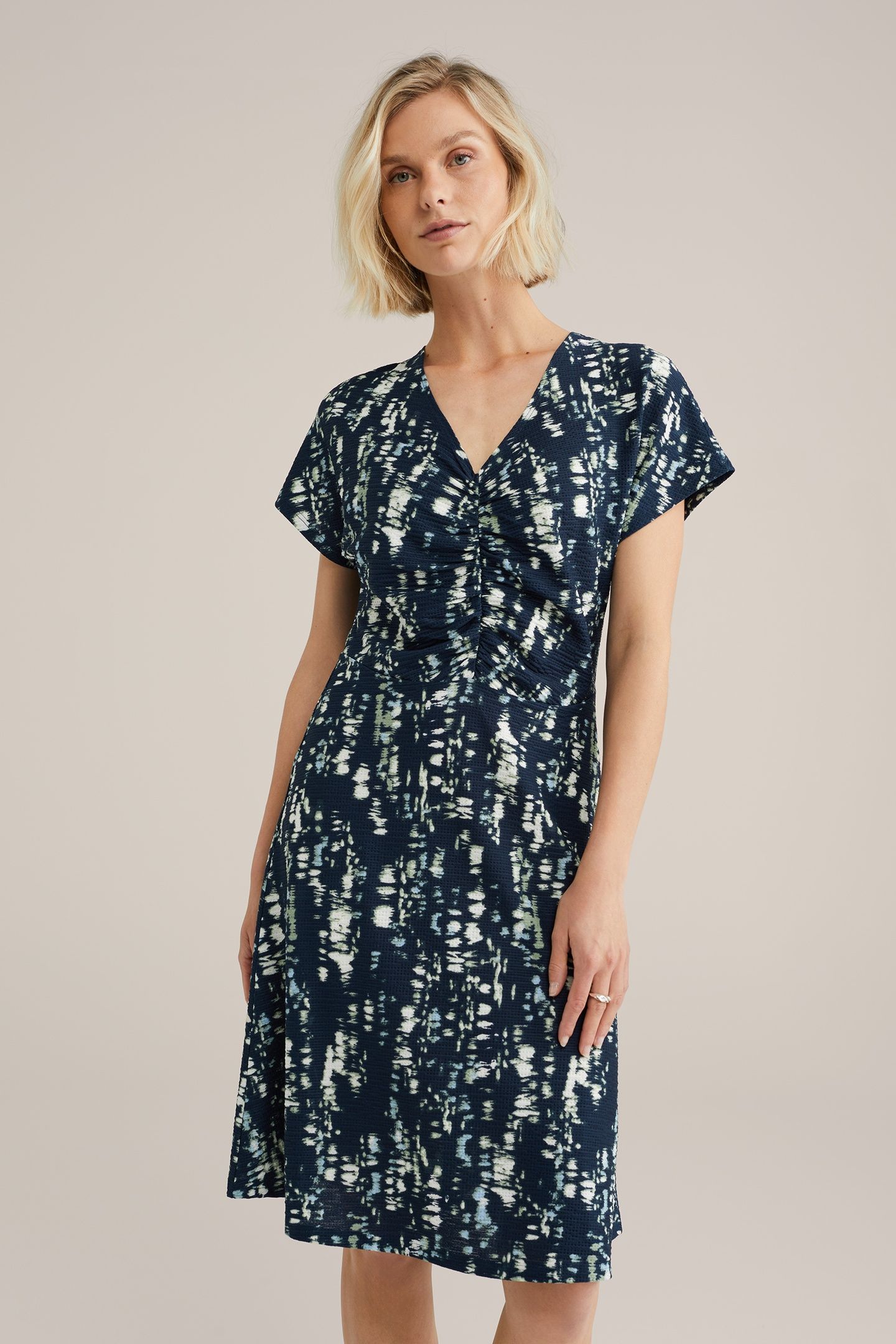 DRESS MID LENGTH NAVY BLUE 1