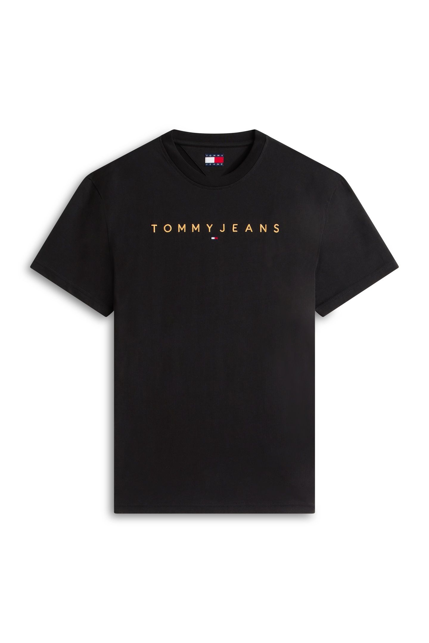 LINEAR LOGO EMBROIDERY JERSEY T-SHIRT BLACK 3