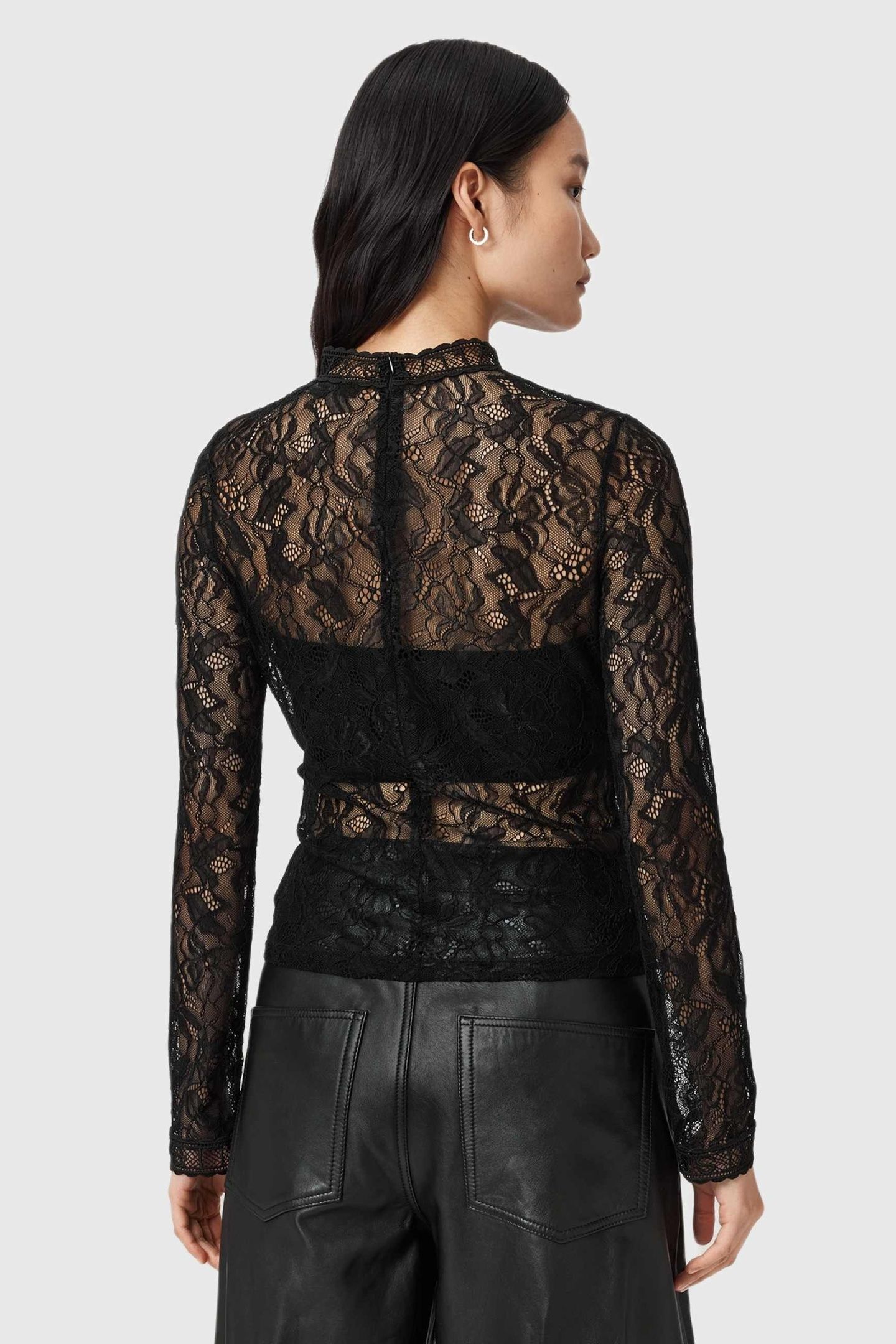 ARIA LACE TOP BLACK 2
