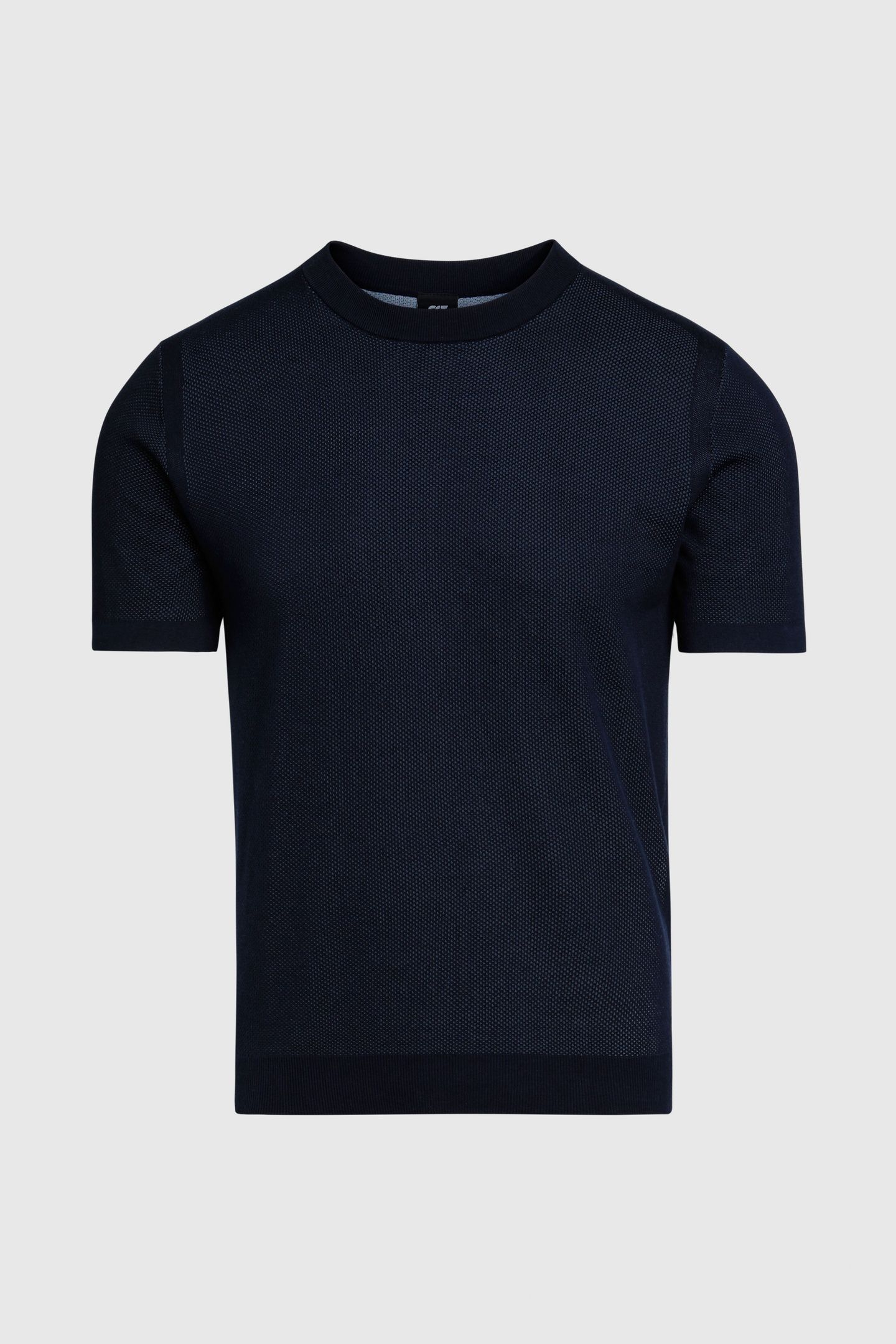 FAWEN V1.Y9.01 FLAT-KNIT-SHIRT DARK NAVY/FOG BLUE 3