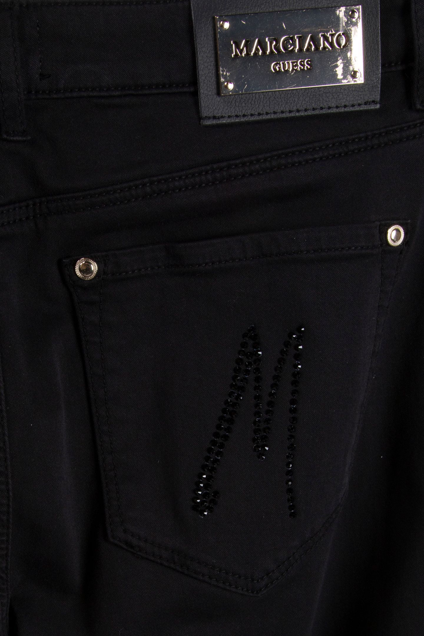 MARCIANO BY GUESS NEW KAYLA DENIM JET BLACK MULTI 4