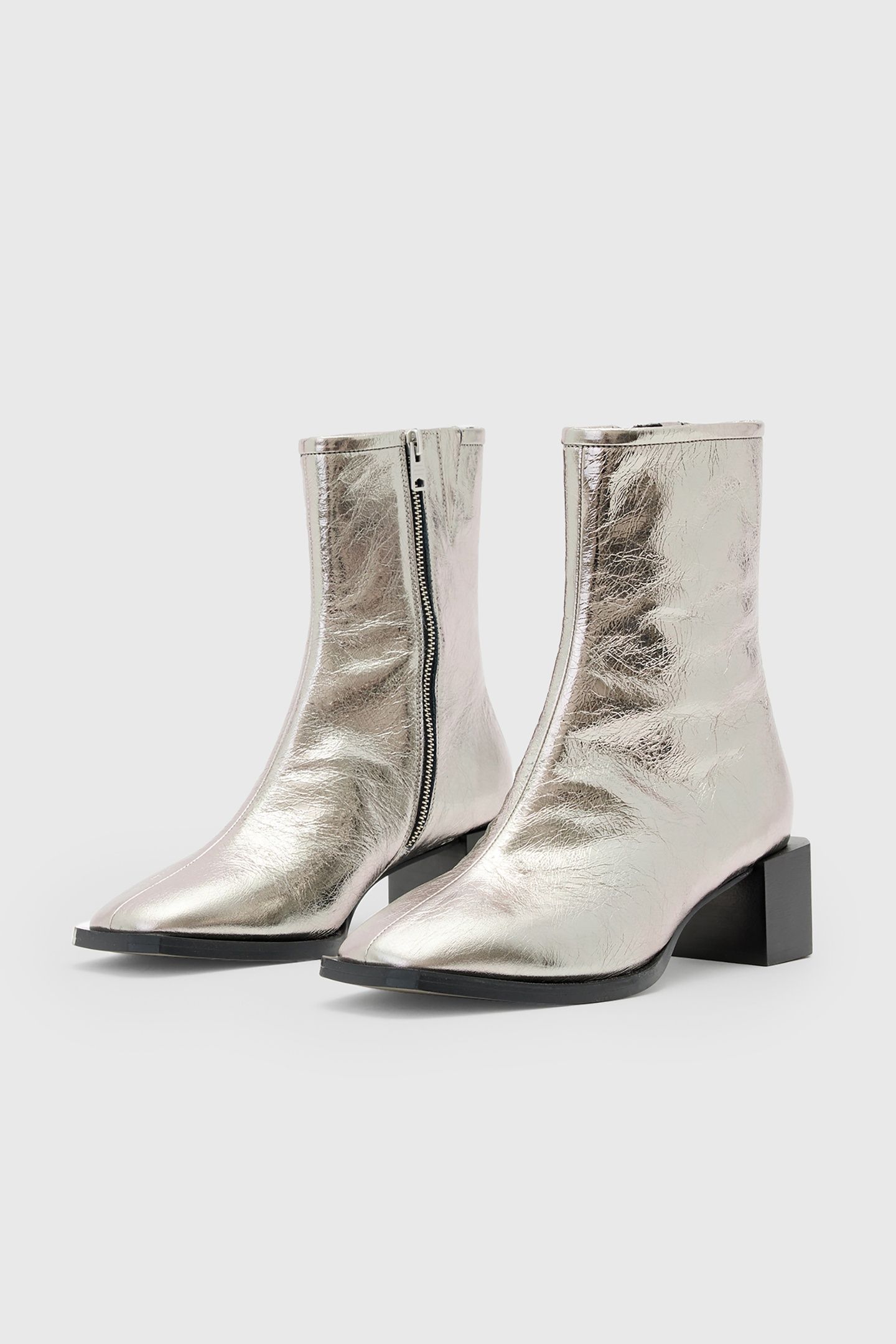 AVRIL METALLIC BOOT GUNMETAL GREY 2