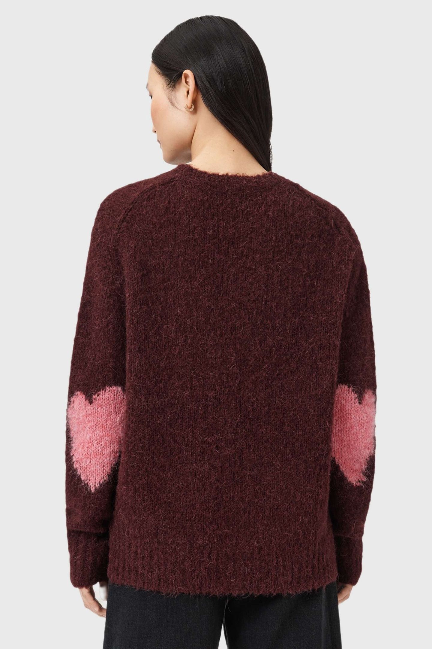 LUVHEART CREW OXBLOOD RED/PINK 2