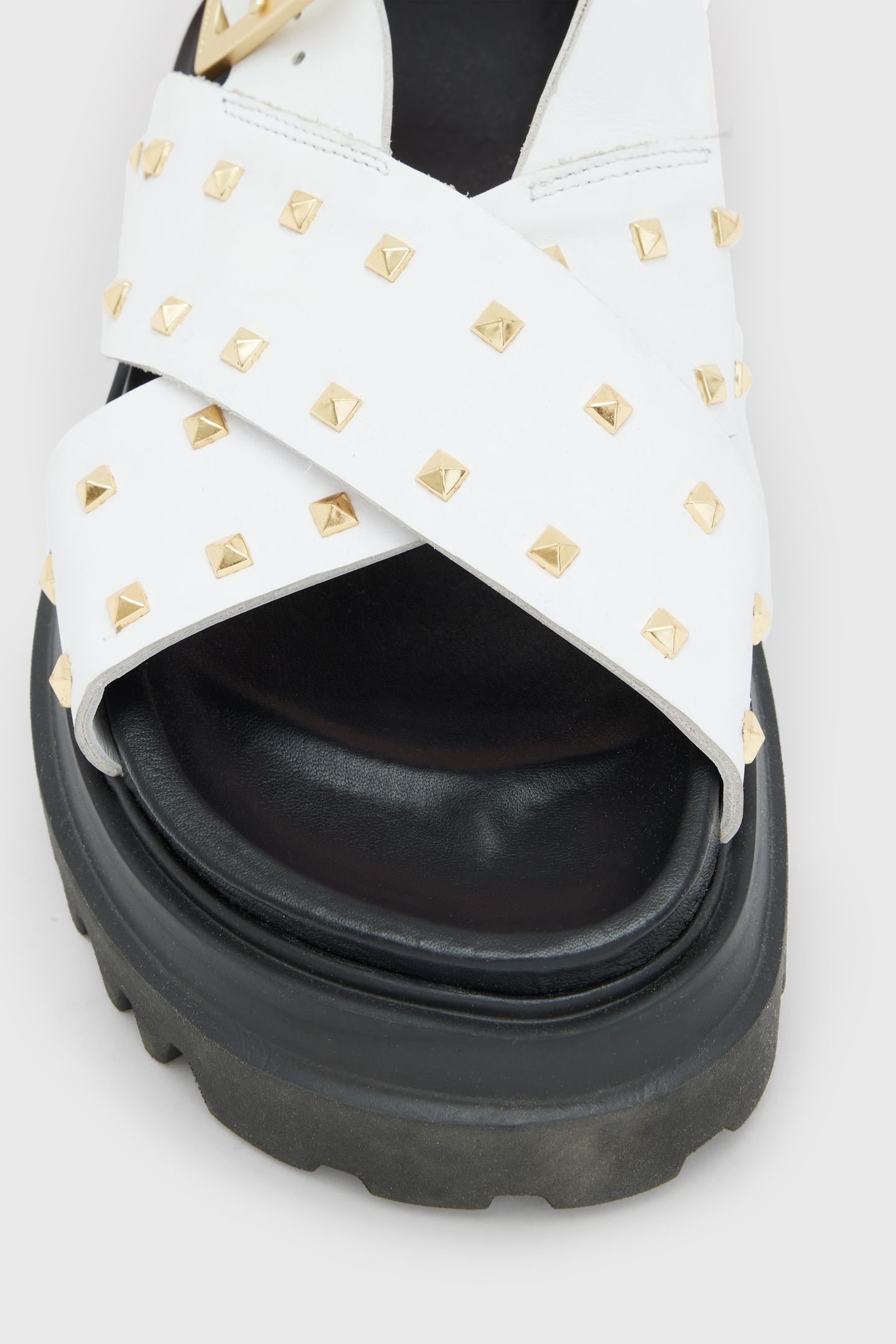 COSMO STUD SANDAL CHALK WHITE/BRASS 8