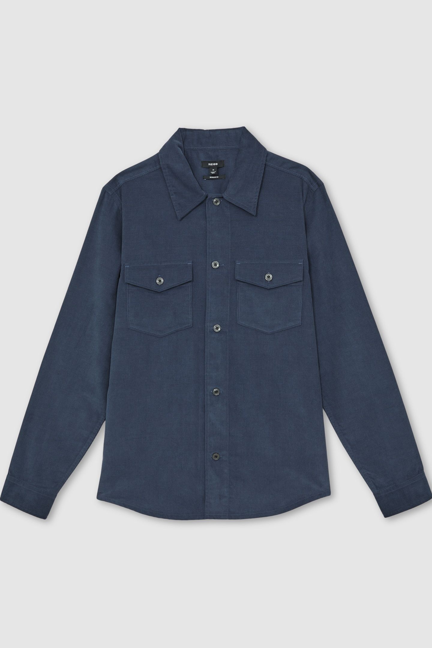 LS CORD TWIN POCKET OVERSHIRT AIRFORCE BLUE 4