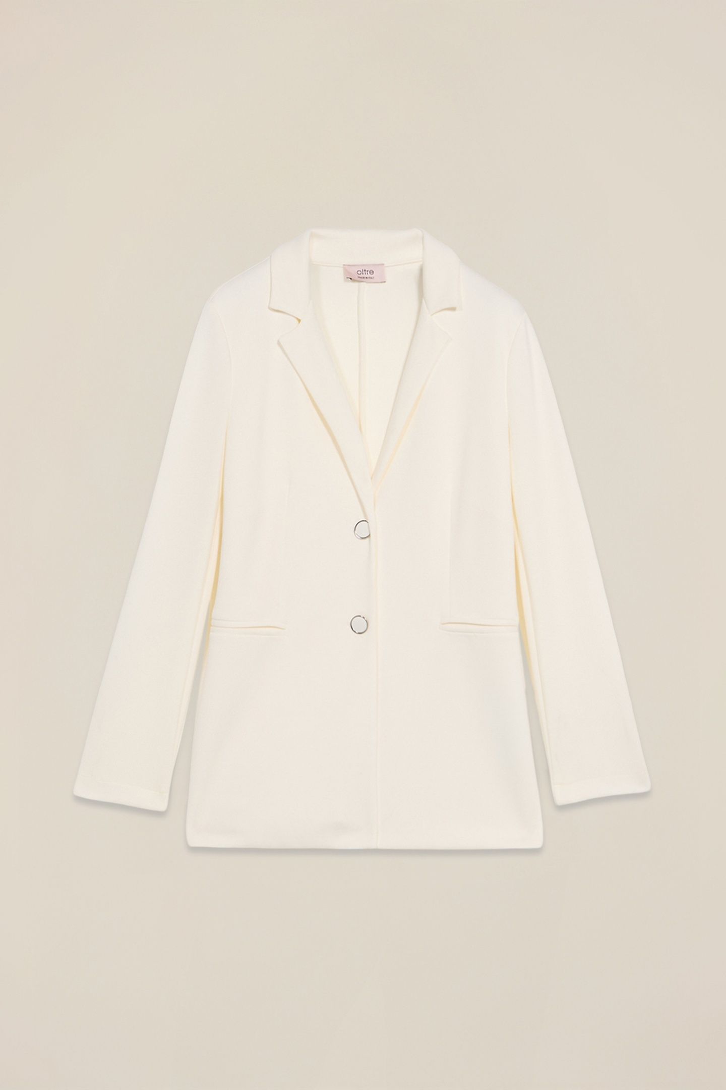 SOFT TOUCH SWEATSHIRT BLAZER WHITE 4