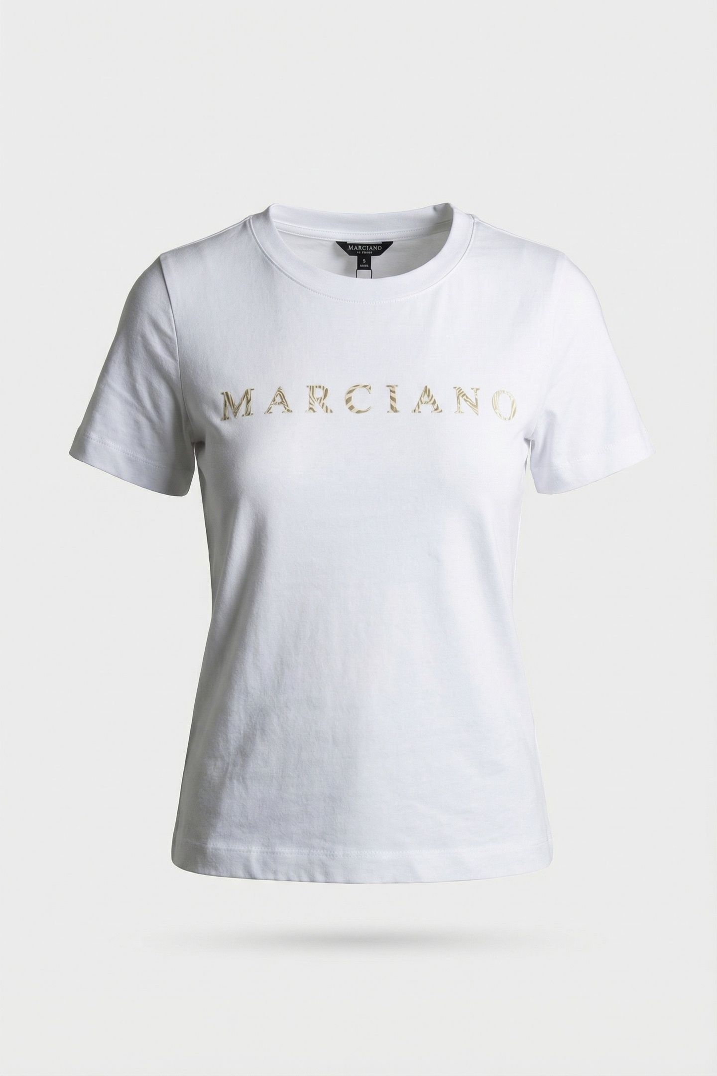 MARCIANO BY GUESS CANDY RN SS TSHIRT JBLK/CHARMING LEO 3