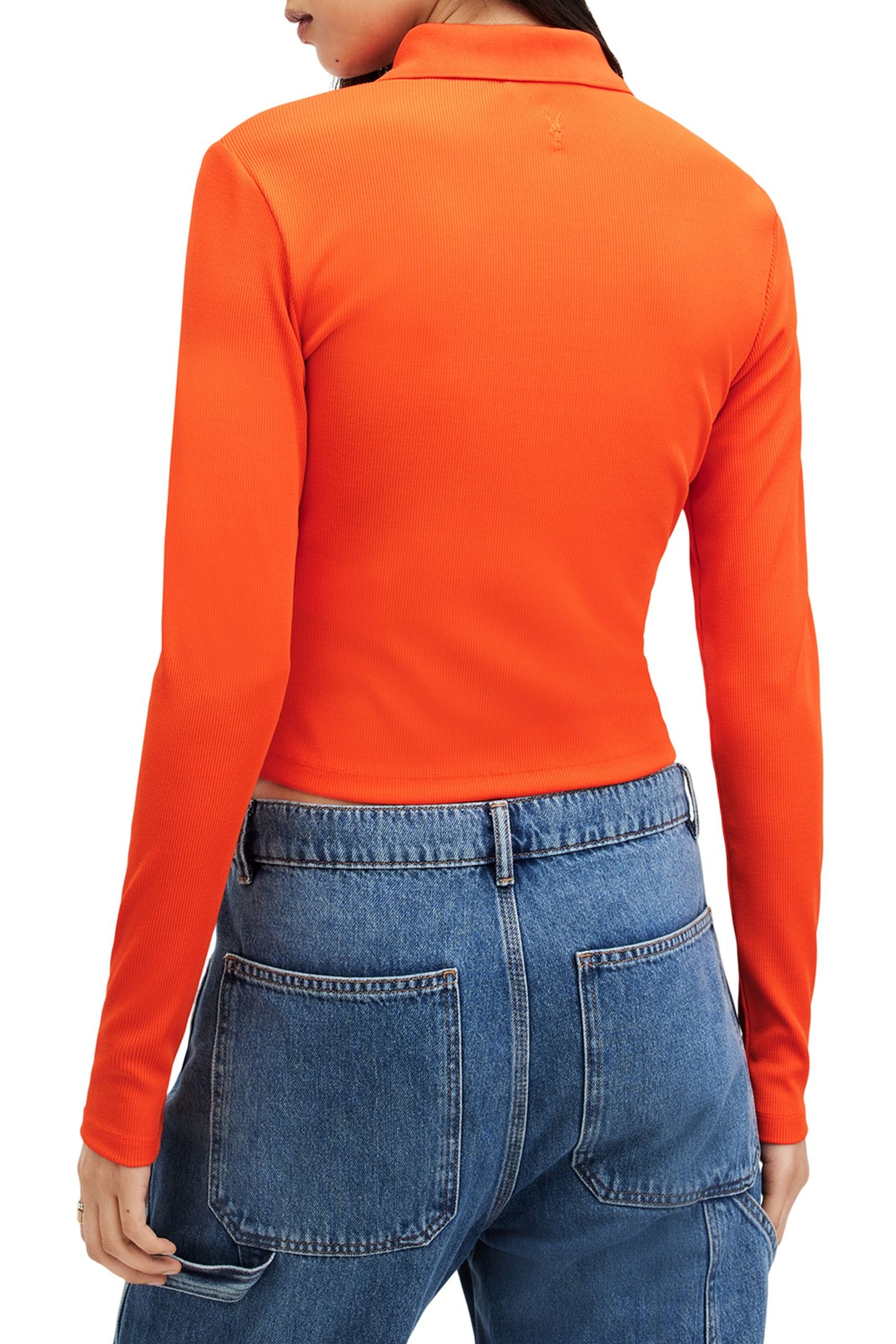 HALLIE LS POLO ZESTY ORANGE 2