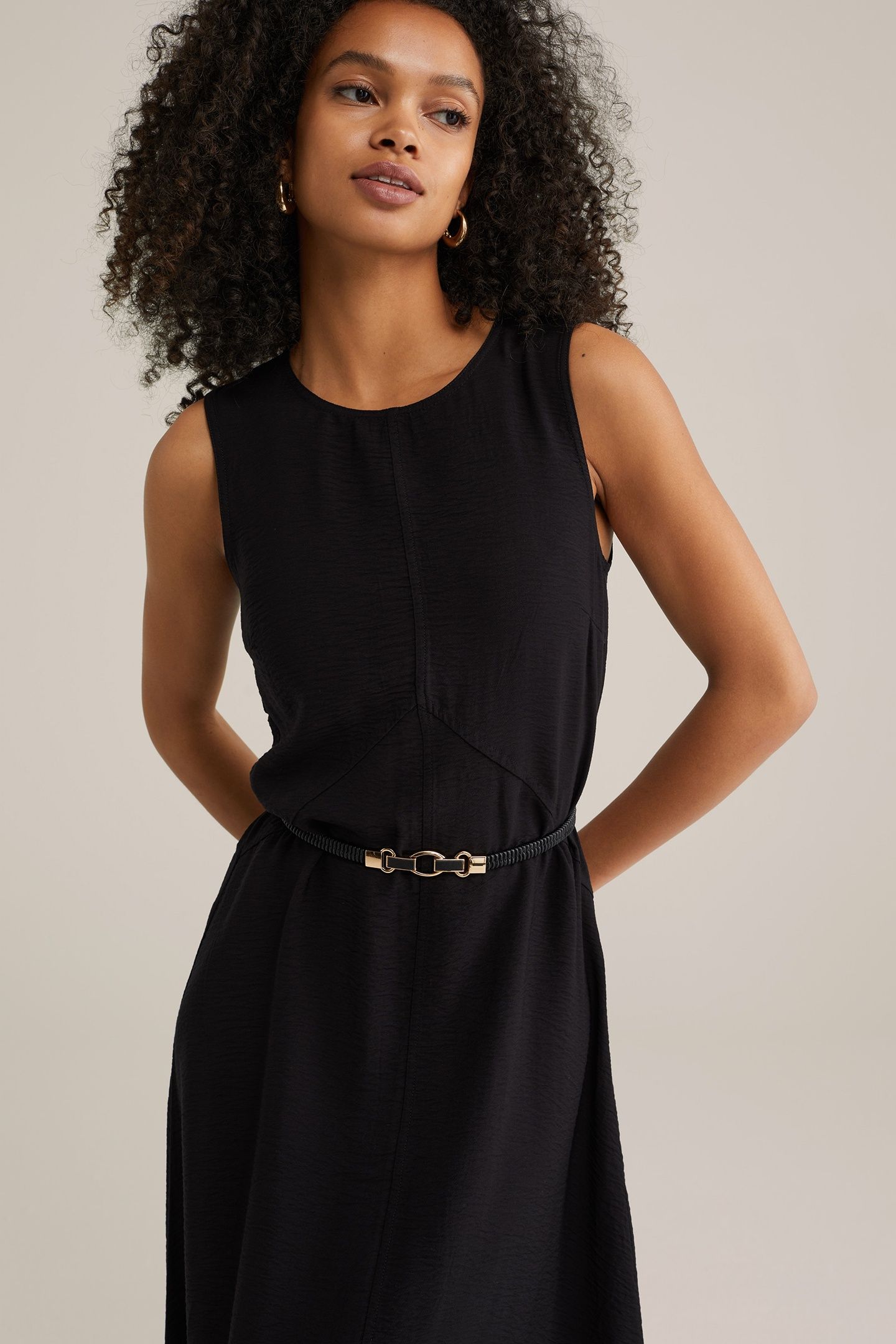 DRESS MID LENGTH BLACK 4