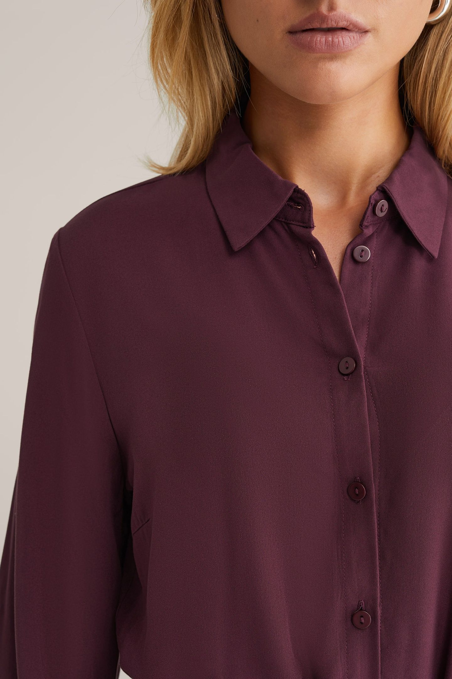 DRESS MID LENGTH AUBERGINE 5