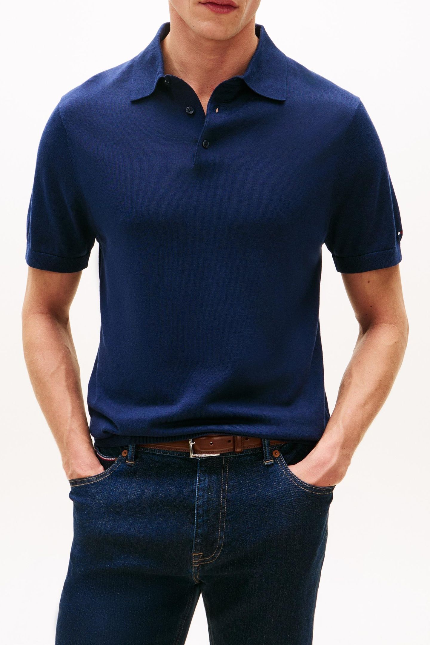 DC COTTON LYOCELL POLO NAVY IRIS 3