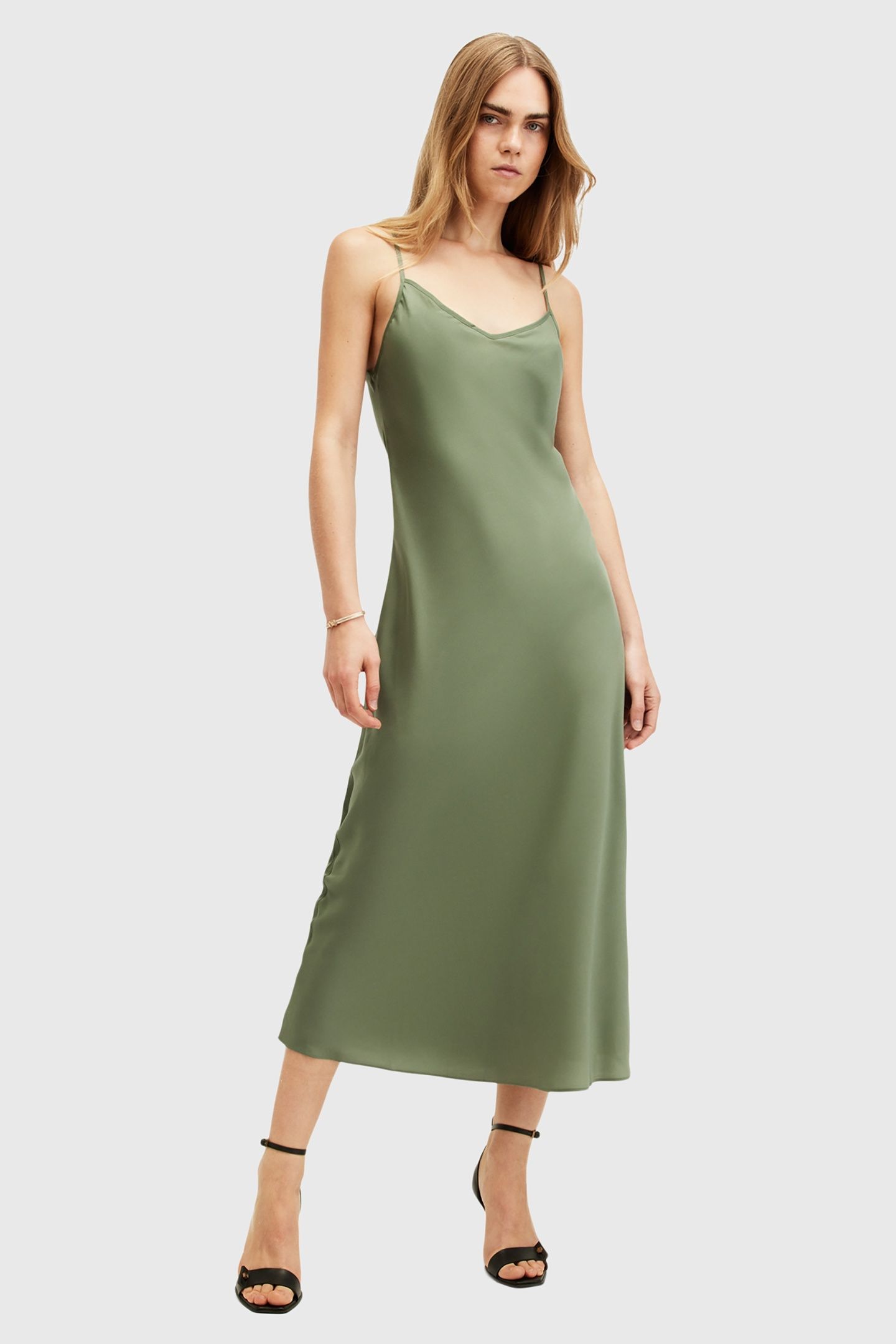 BRYONY DRESS OIL GREEN 3