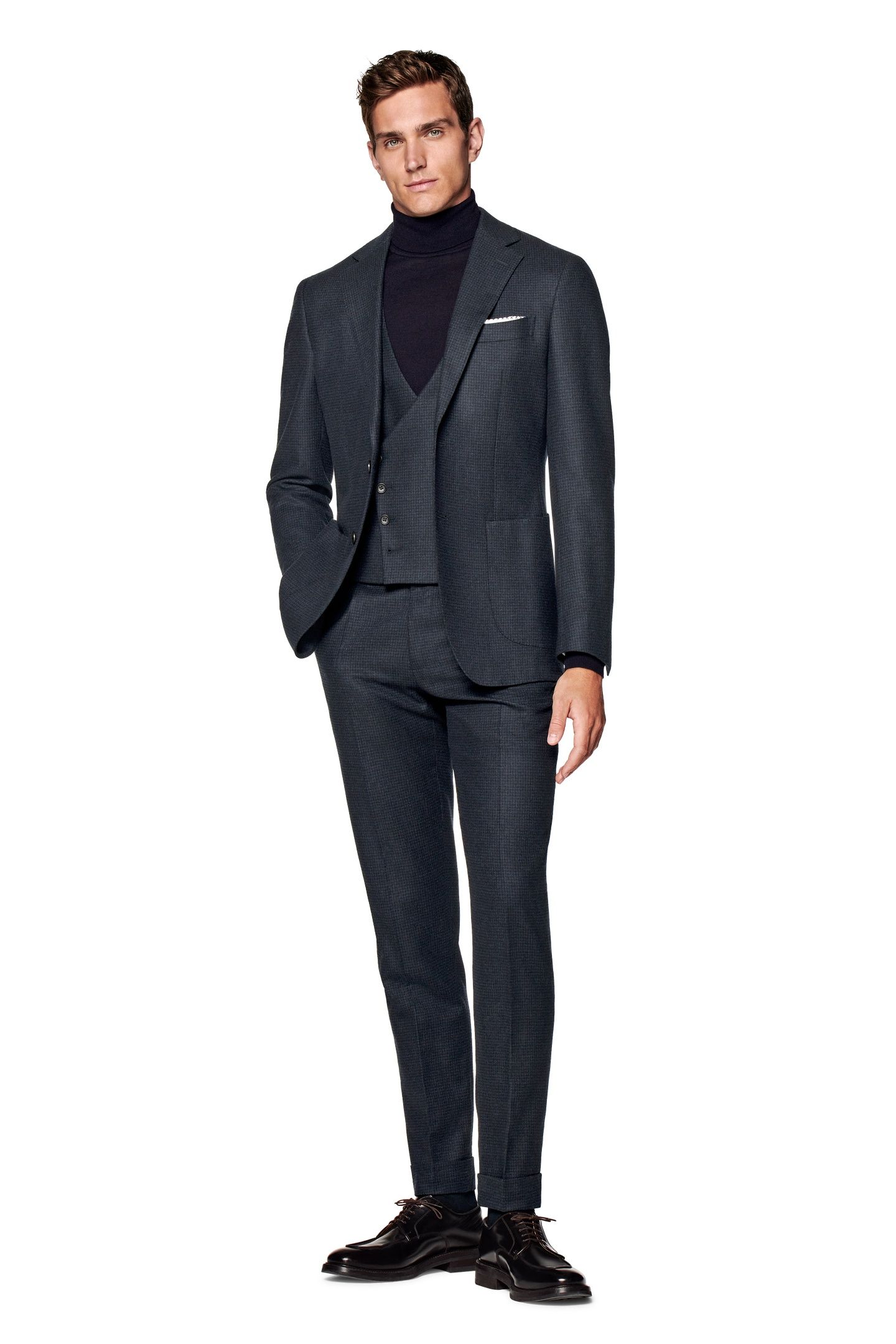 SUIT WOOL CASHMERE NAVY 4