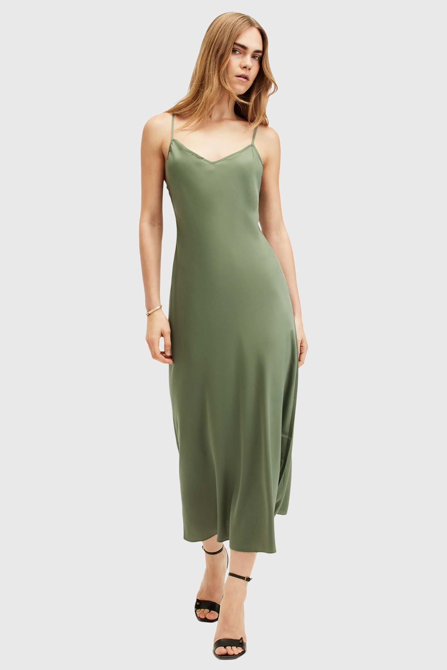 BRYONY DRESS OIL GREEN 2