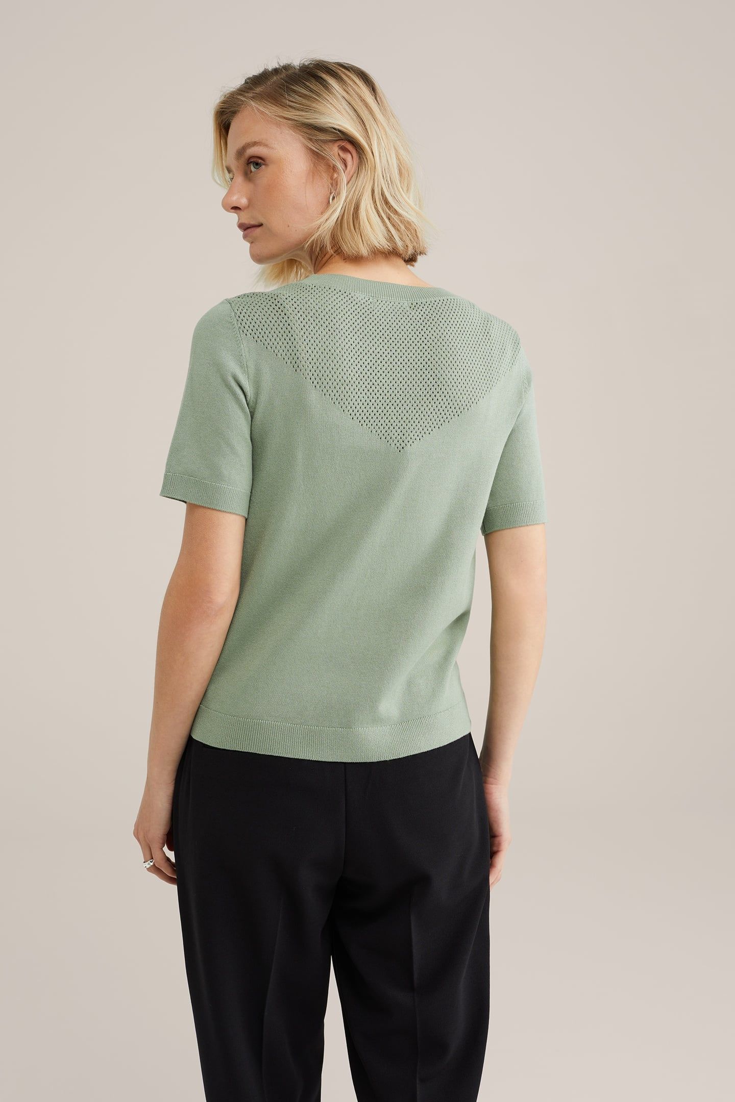 KNITTED PULLOVER LIGHT GREEN 2