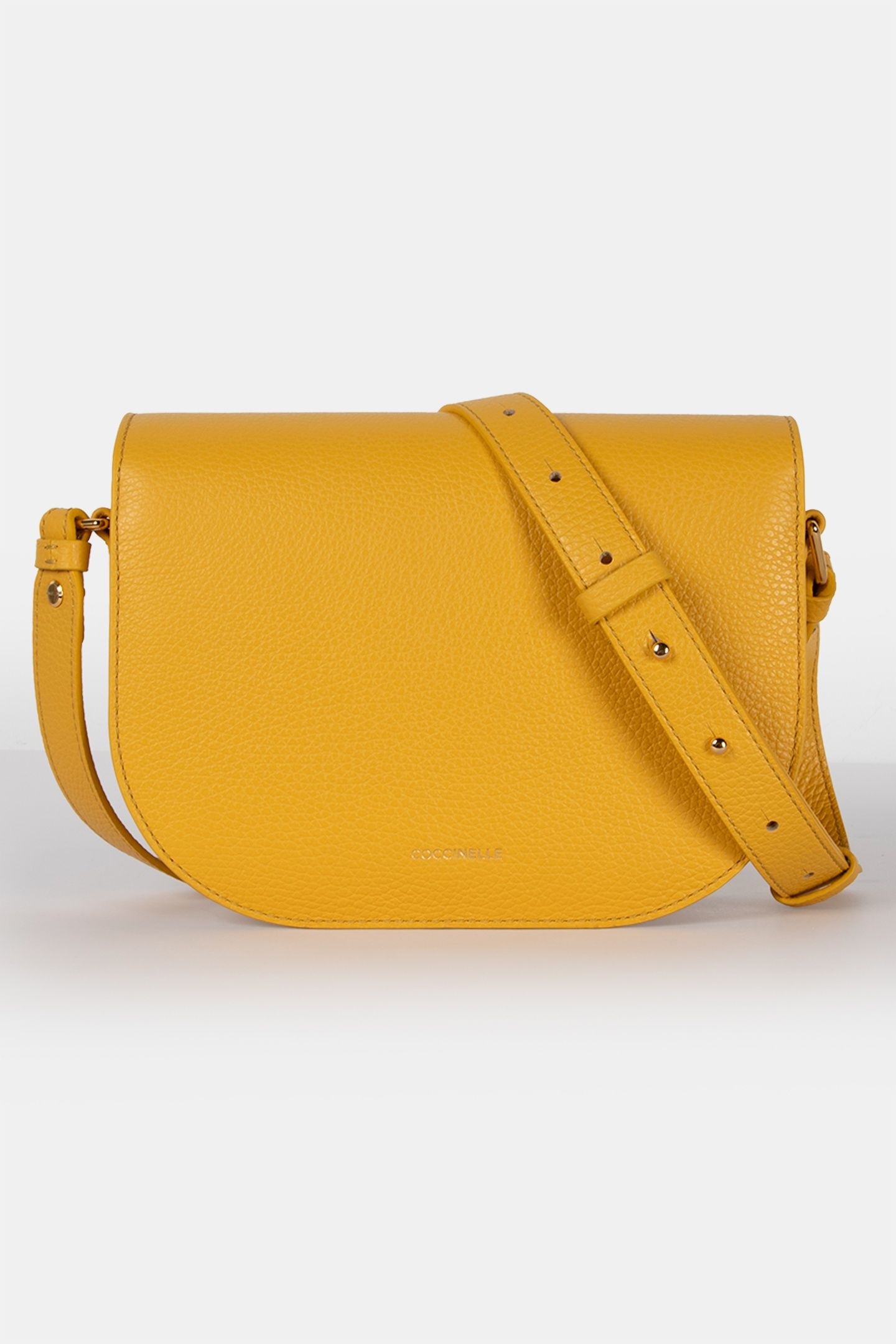 LEATHER CROSS BODY BAG IN YELLOW 4