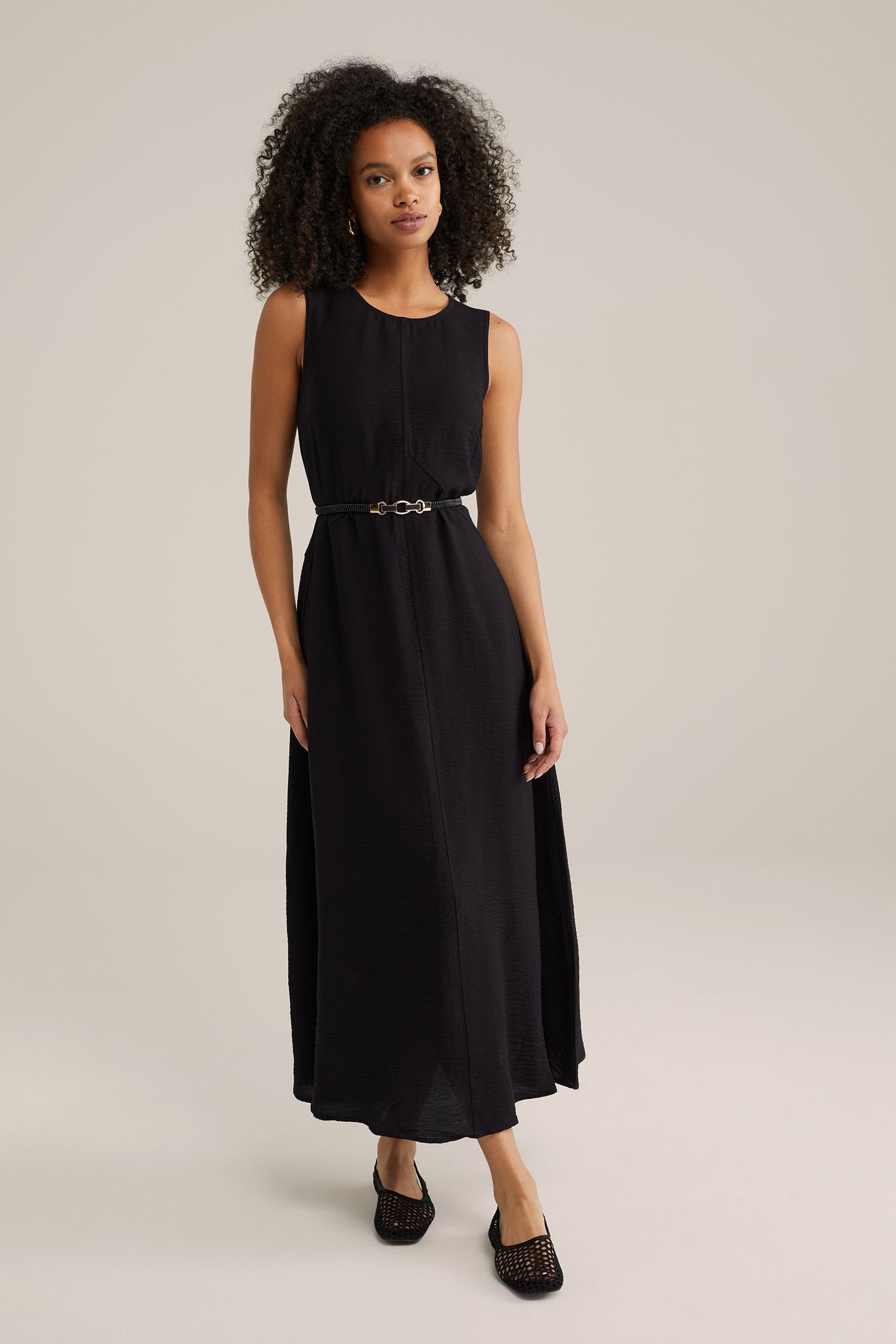 DRESS MID LENGTH BLACK 1