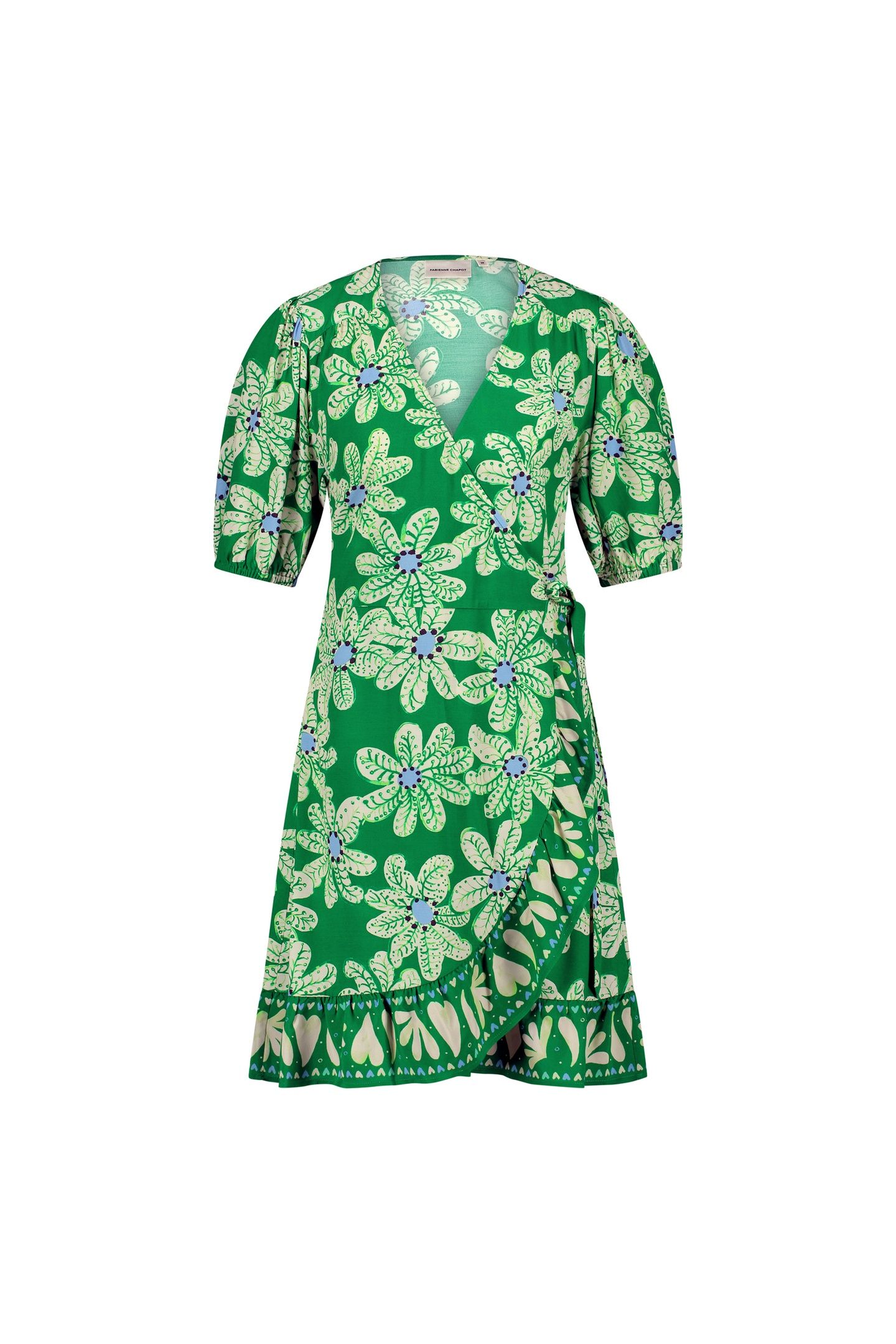 ARIEL DRESS GREEN GLOW/POOL BLUE 3