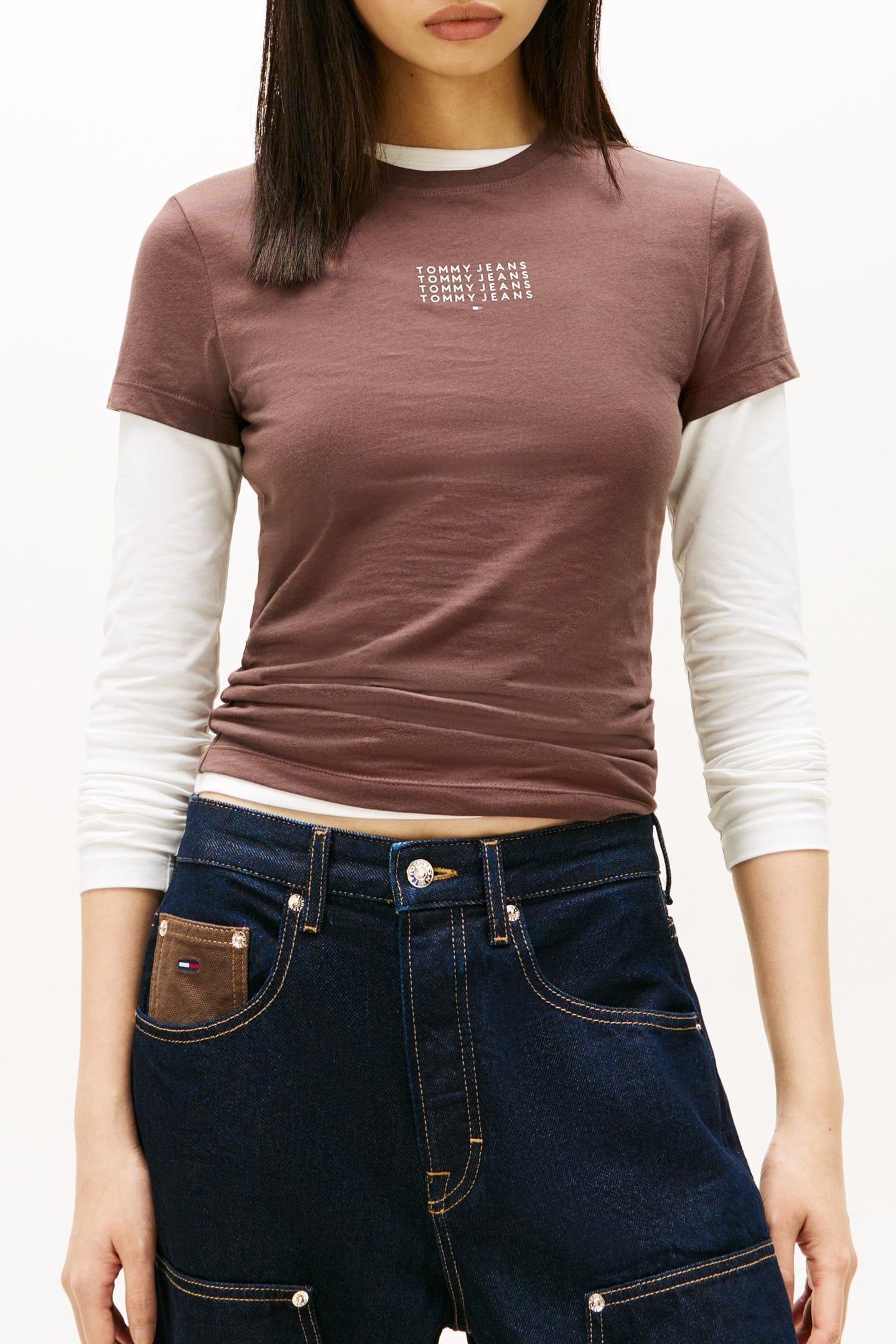 SLIM MULTI LINEAR TEE BLACK WALNUT 1