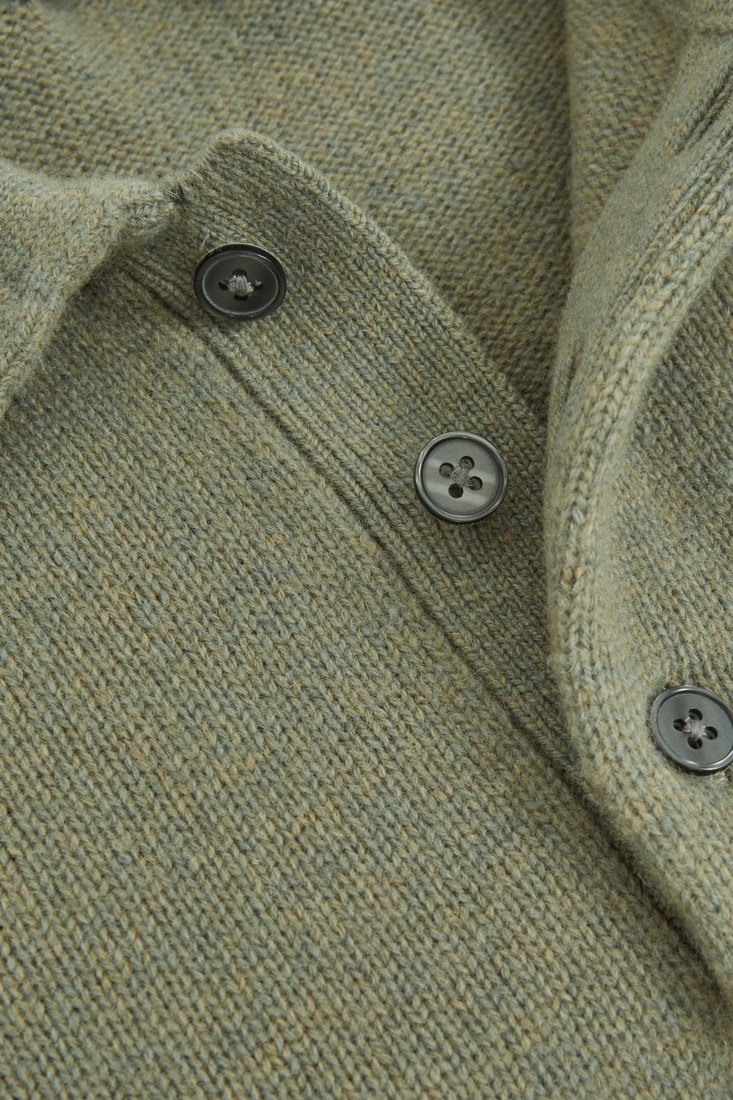 LS HALF BUTTON POLO JUMPER SAGE GREEN 4