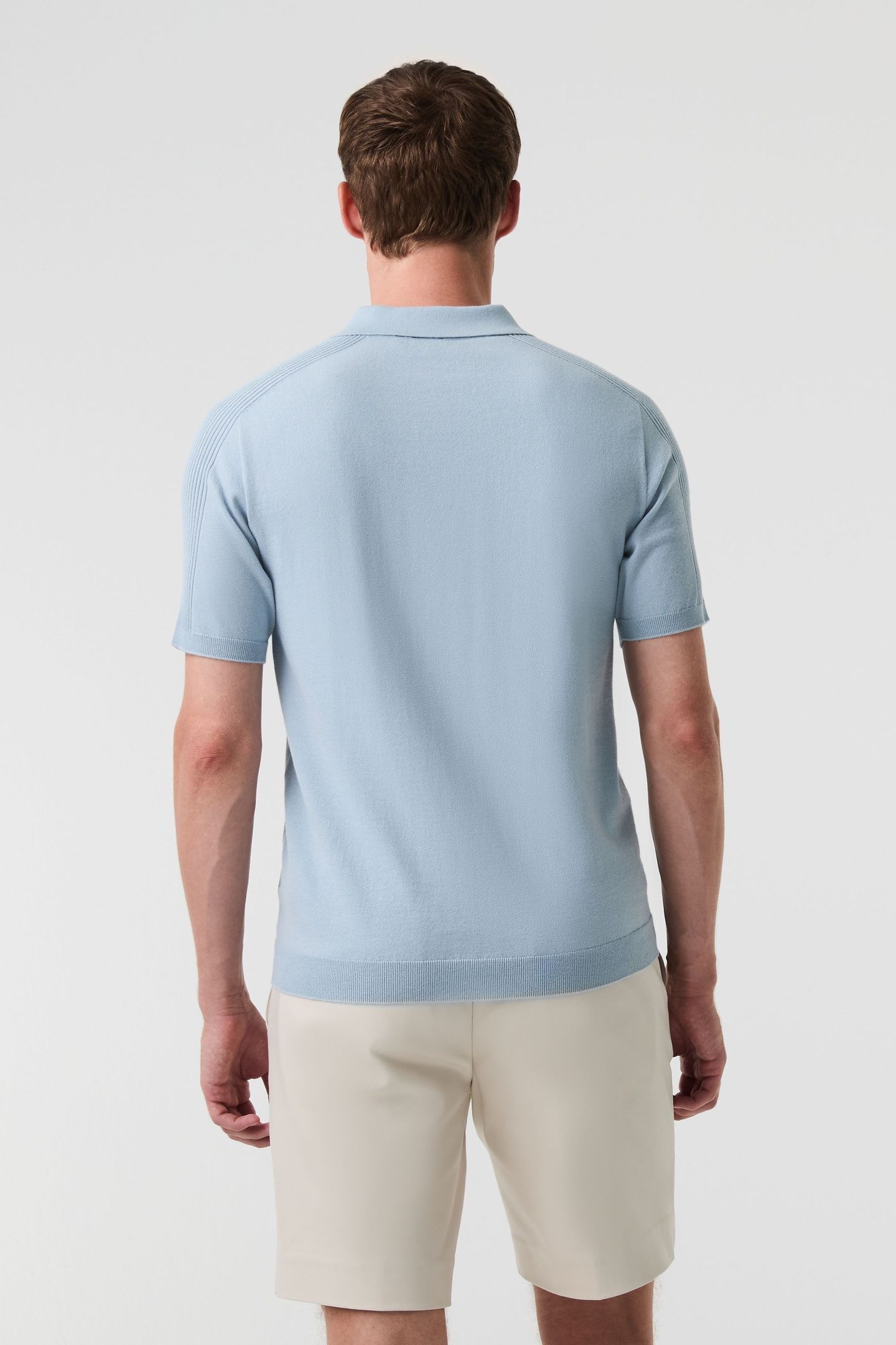 FOTOL V1.Y9.01 FLAT-KNIT-SHIRT FOG BLUE 2